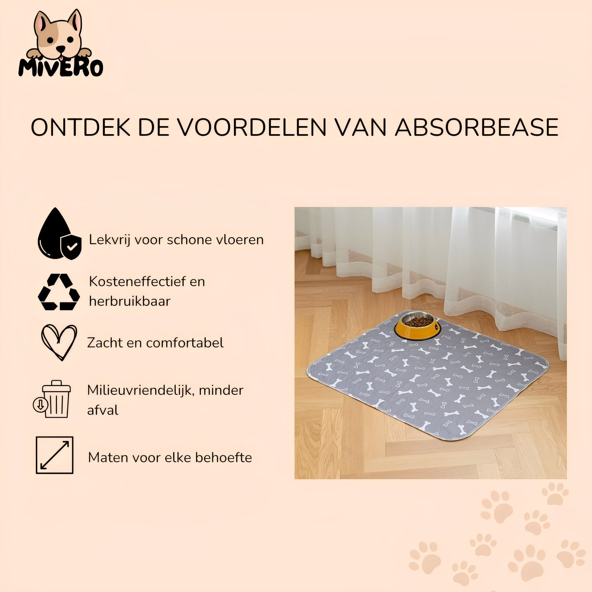 AbsorbEase - Herbruikbare Lekvrije Pethoezen - Mivero