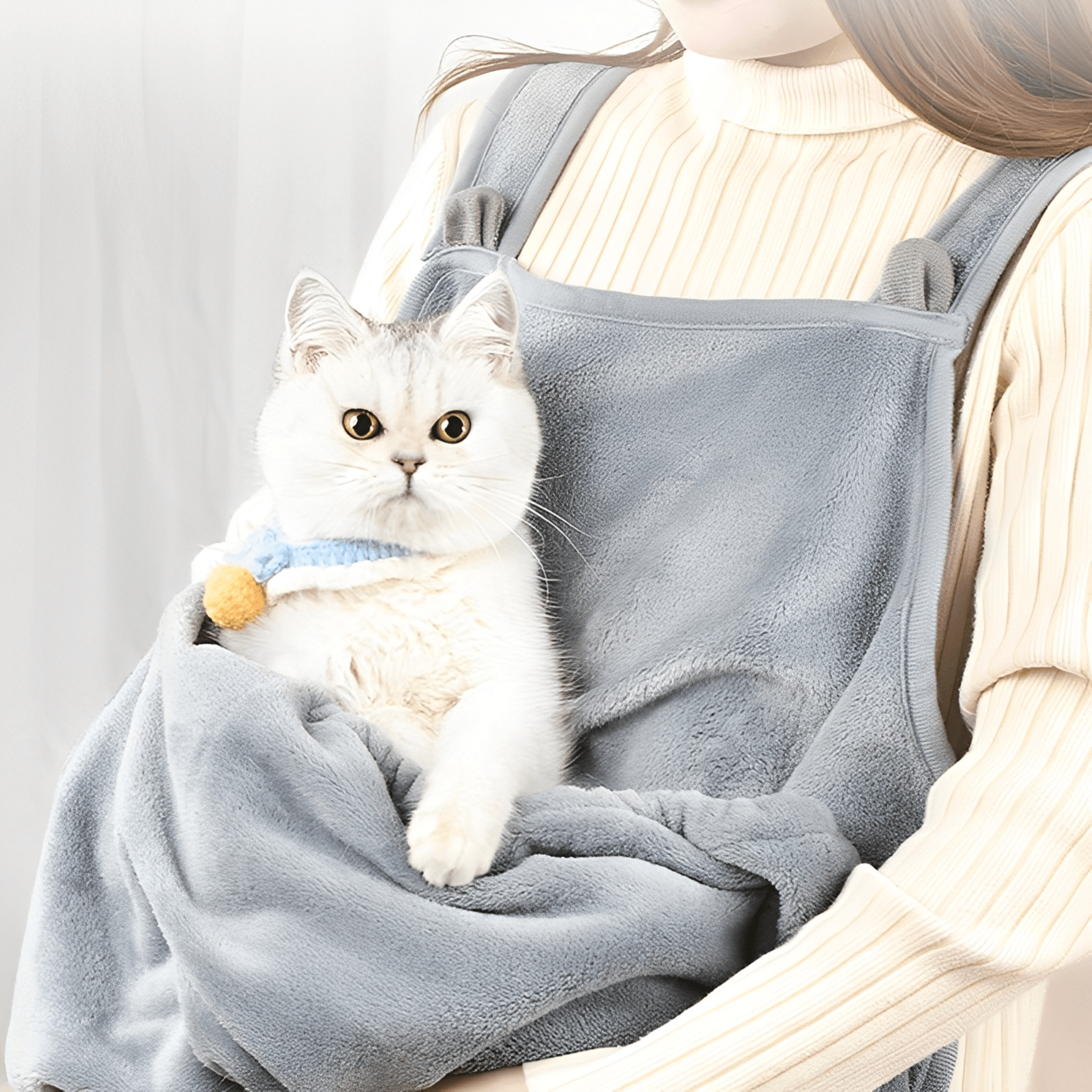 AproNest - Pluche Draagbare Kattenhouder - Mivero