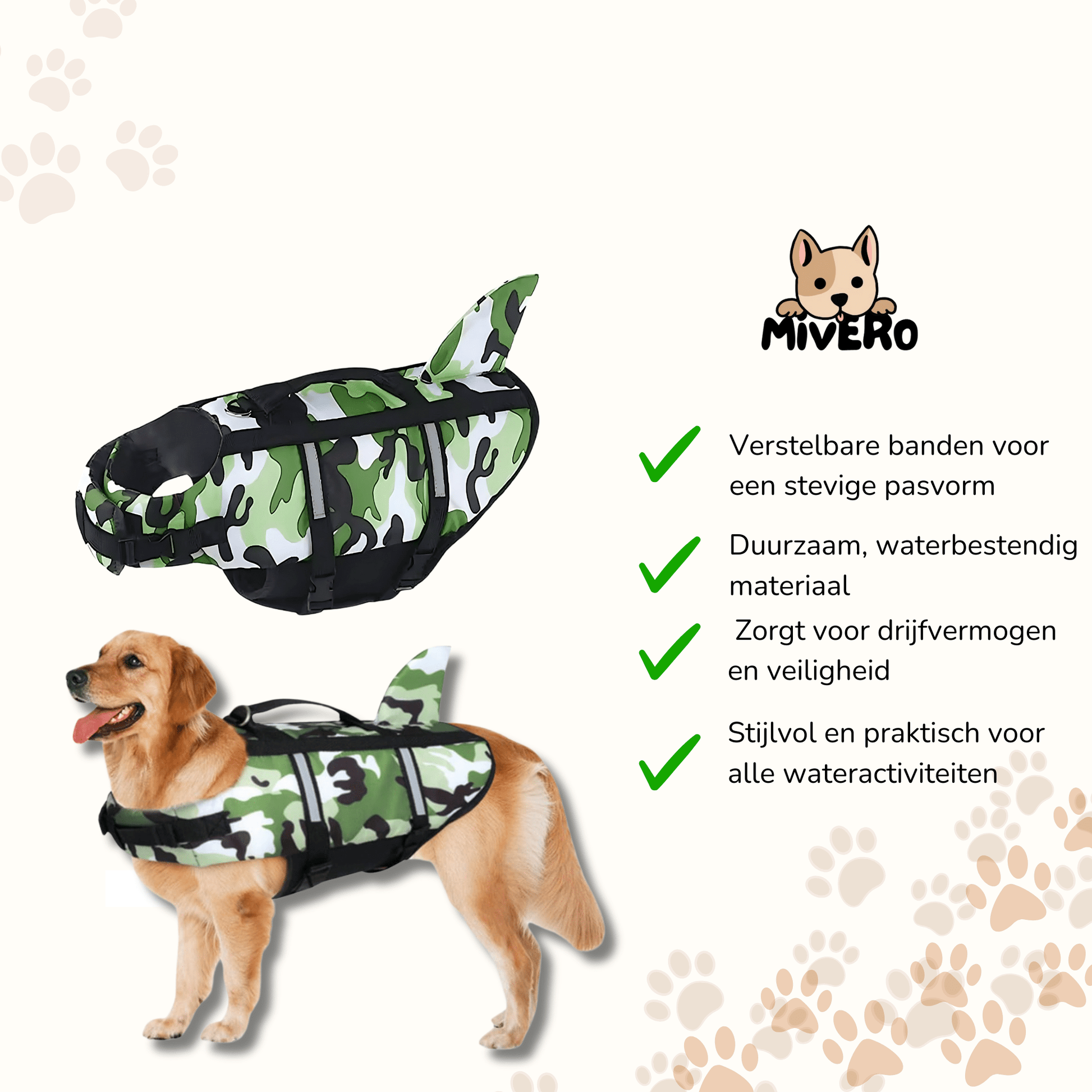 AquaPup - Drijvend Veiligheids Hondenzwempak - Mivero
