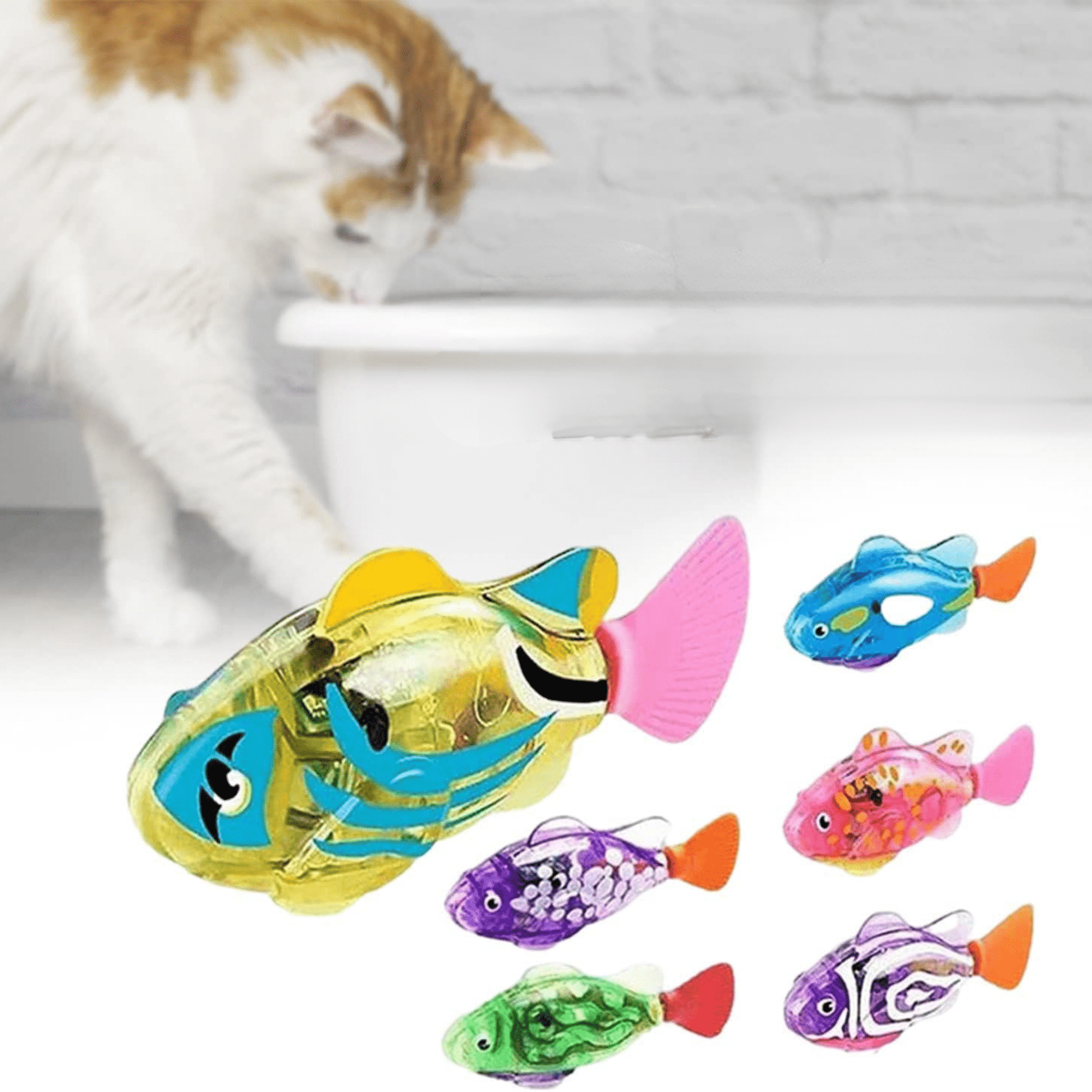 AquaWhirl - Interactieve Zwemmende Kattenvisjes - Mivero