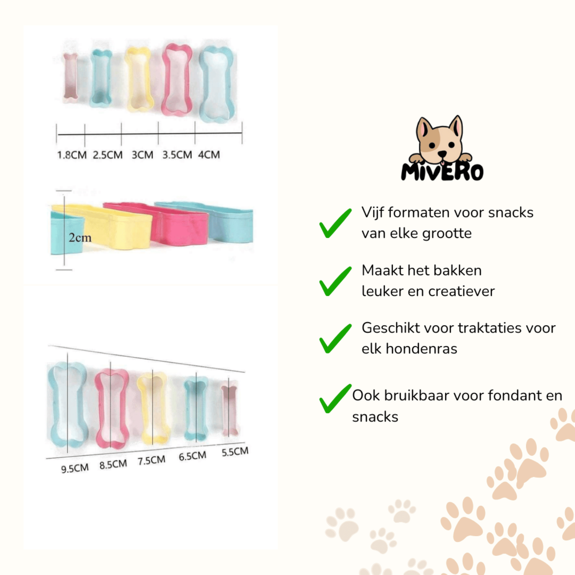 BakeBone - Botvormige RVS Koekjesvormers - Mivero