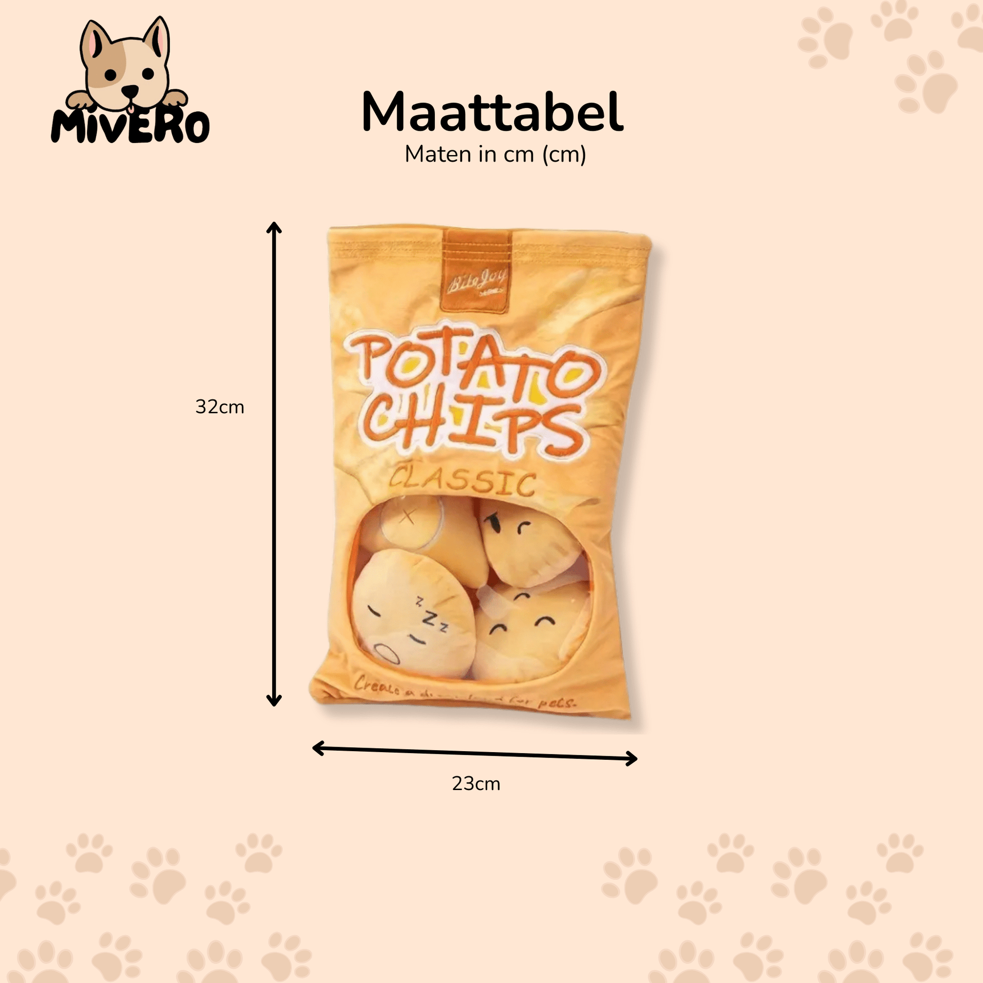 Barkritos - Snuffelspeelgoed Hond Chipszak Met Piep - Mivero