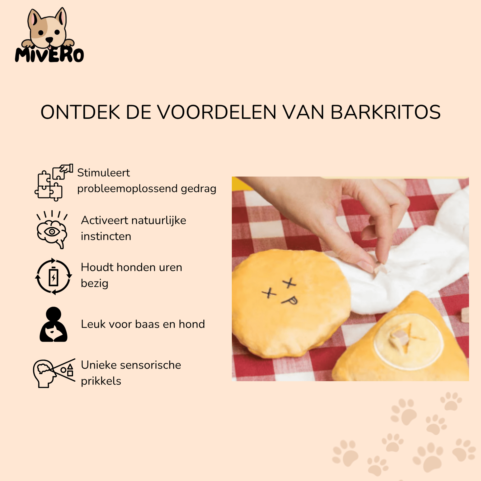 Barkritos - Snuffelspeelgoed Hond Chipszak Met Piep - Mivero