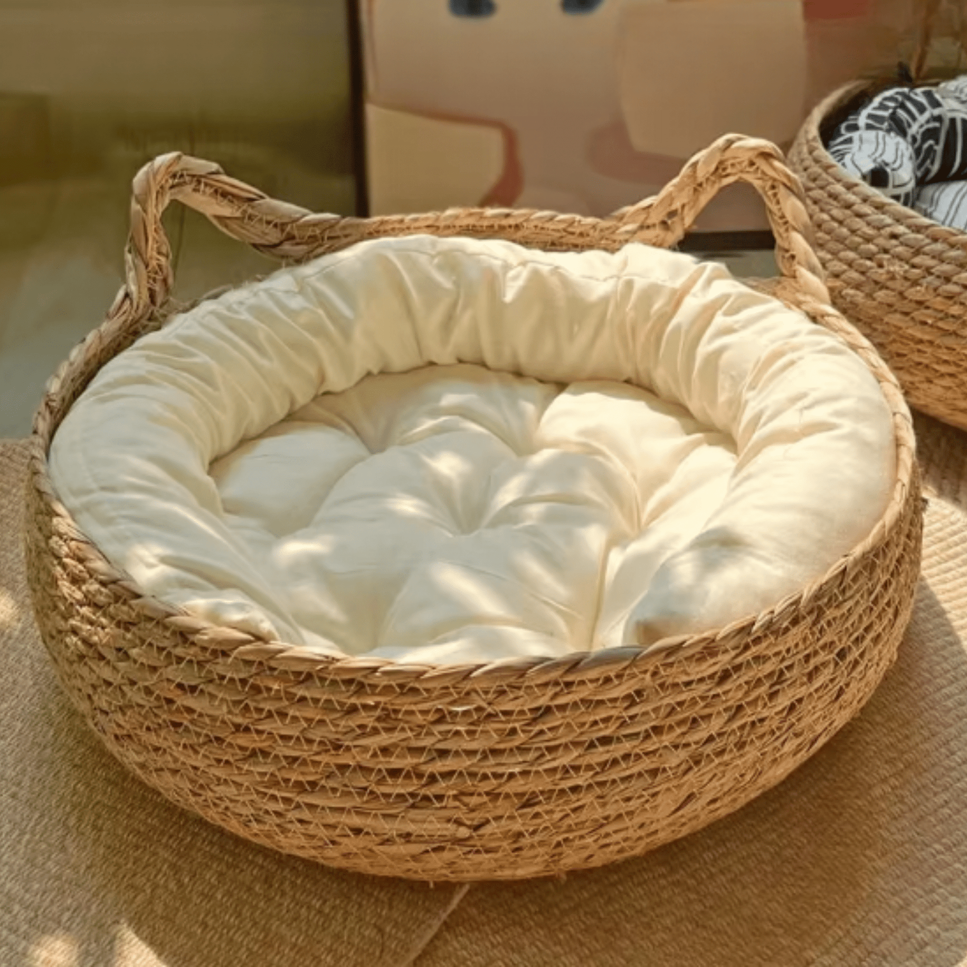 Baskit - Ademend Rotan Kattenbed - Mivero