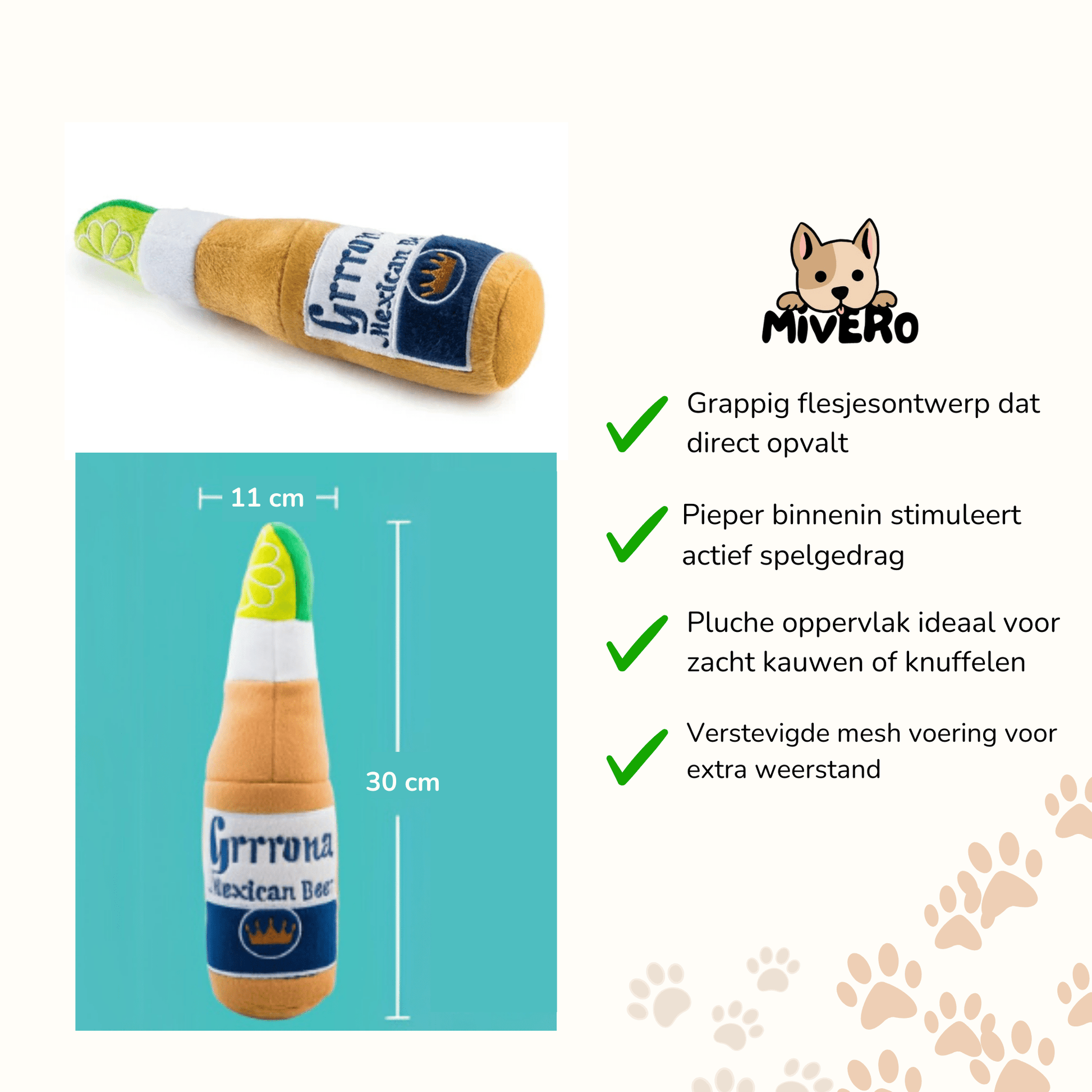 Brewdy - Humoristisch Piepend Hondenspeeltje - Mivero