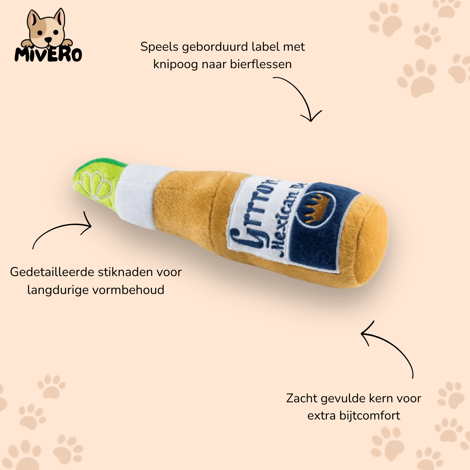 Brewdy - Humoristisch Piepend Hondenspeeltje - Mivero