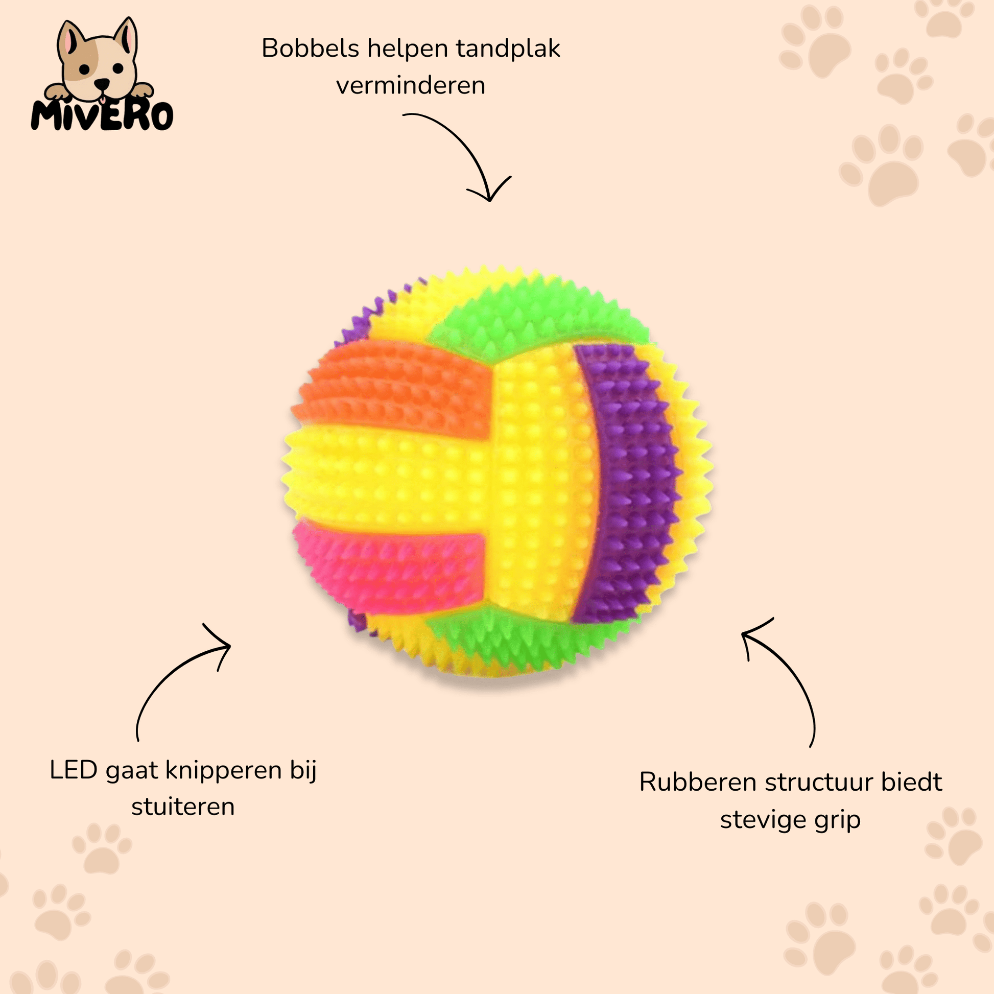 BrightChomp - Interactieve Lichtgevende Kauwbal - Mivero