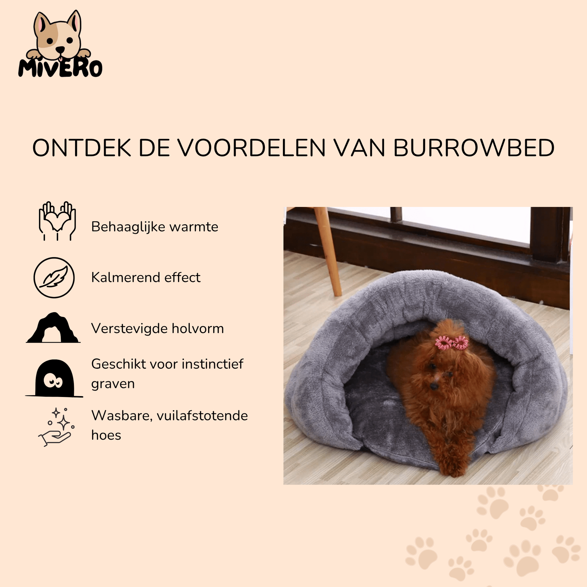 BurrowBed - Pluche Knus Hondenbed - Mivero