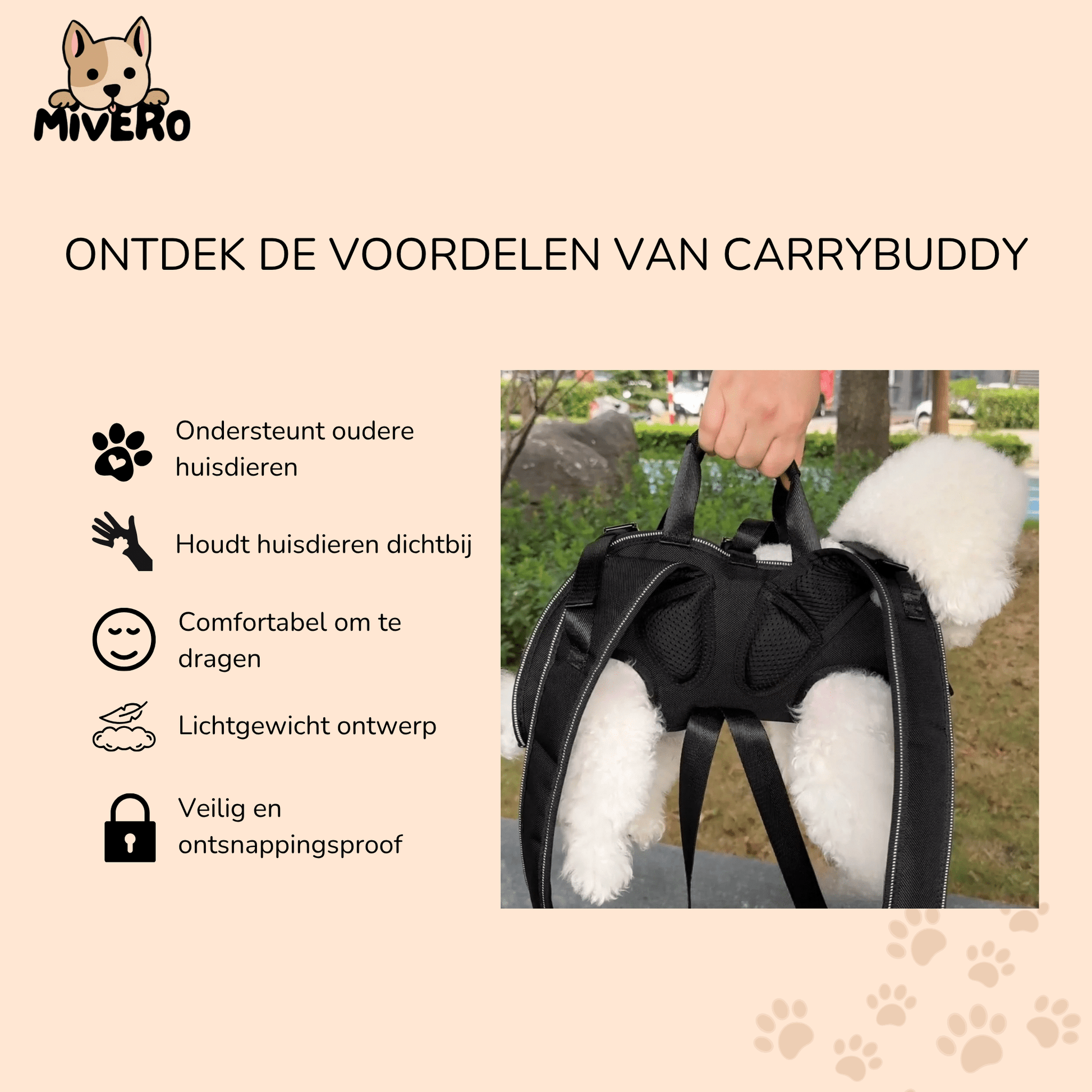 CarryBuddy - Handsfree Ergonomische Draagtas - Mivero