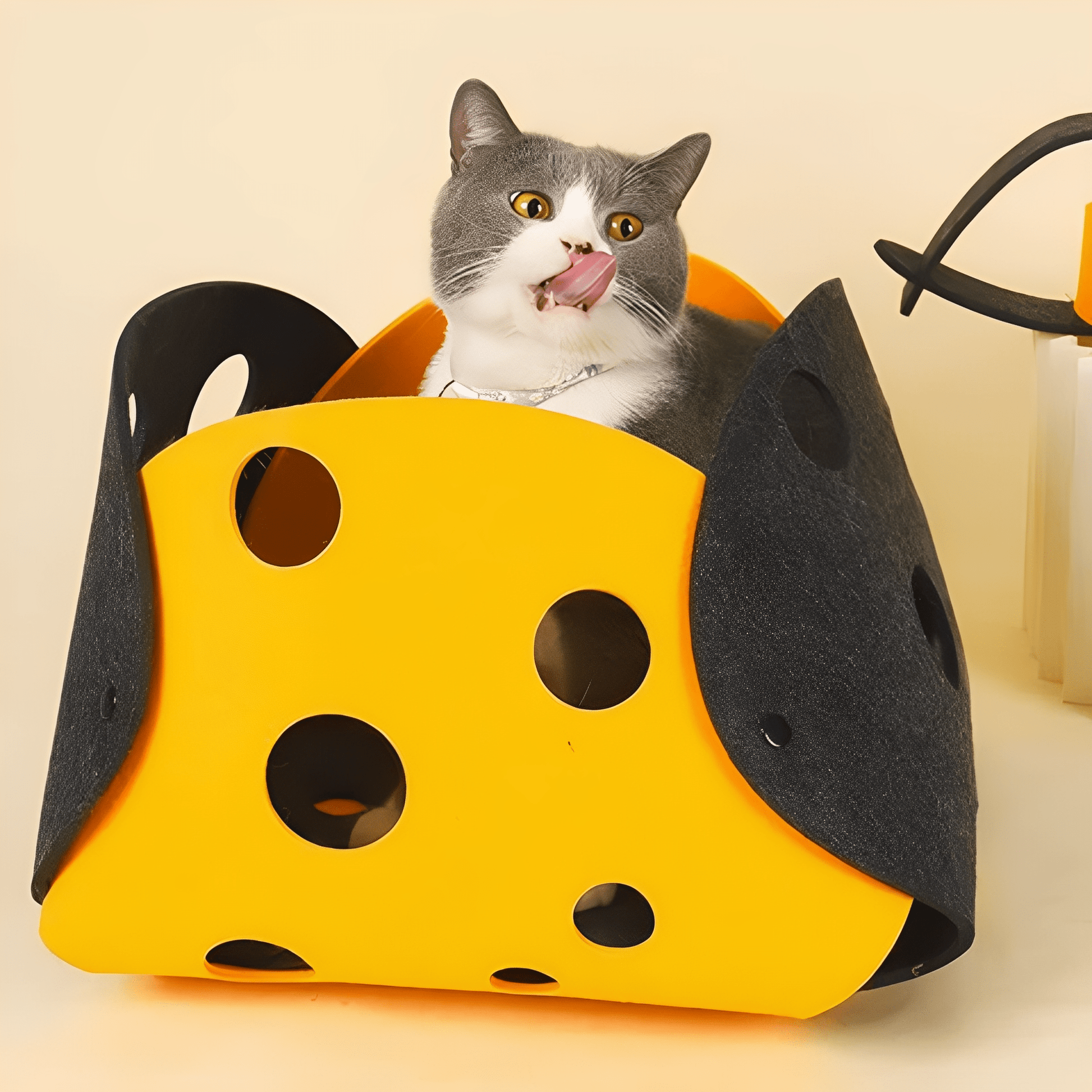 CheeseWhisk - Kattentunnel Katten Vilt met Kijkgaten - Mivero