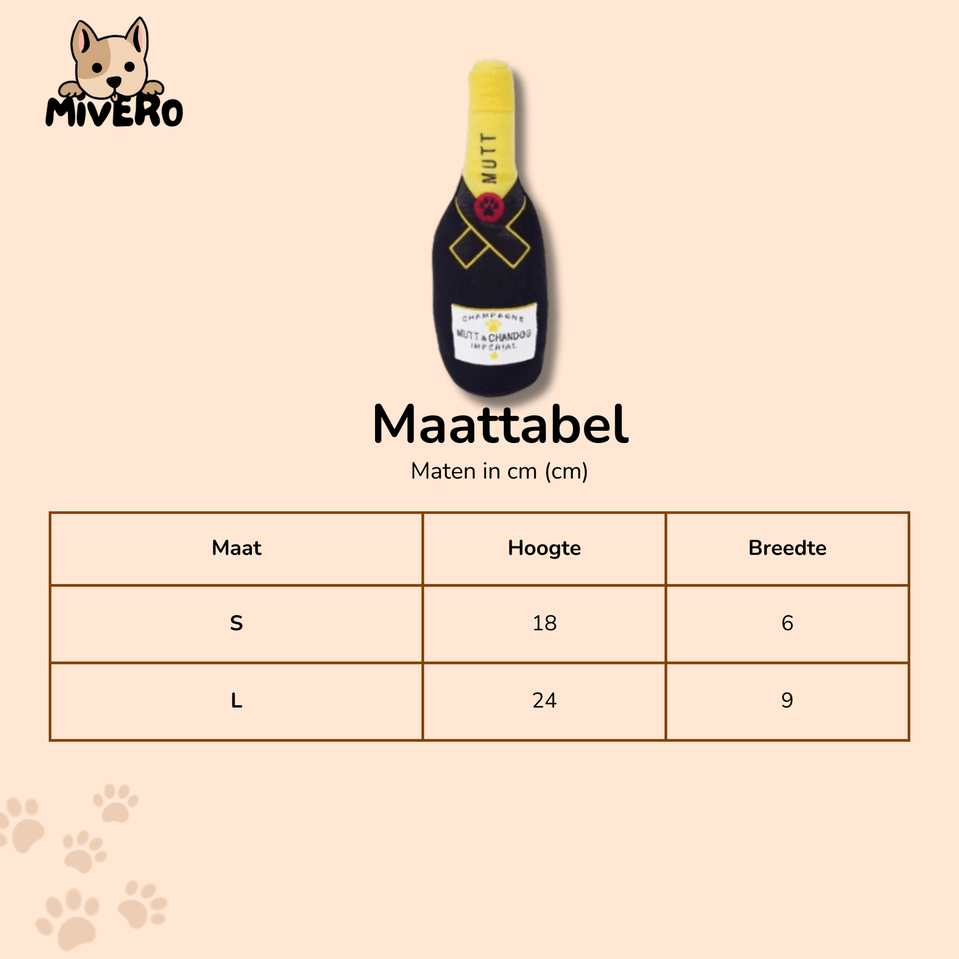 Chompagne - Pluche Piepende Champagnespeeltje - Mivero