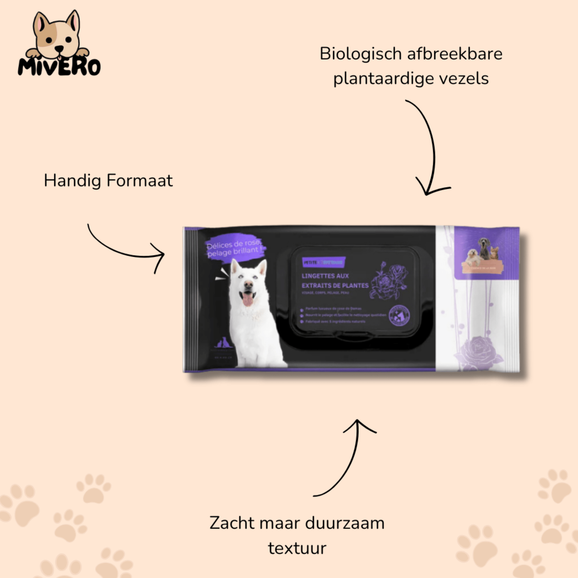 Cleanique - Hydraterende Reinigingsdoekjes Hond - Mivero