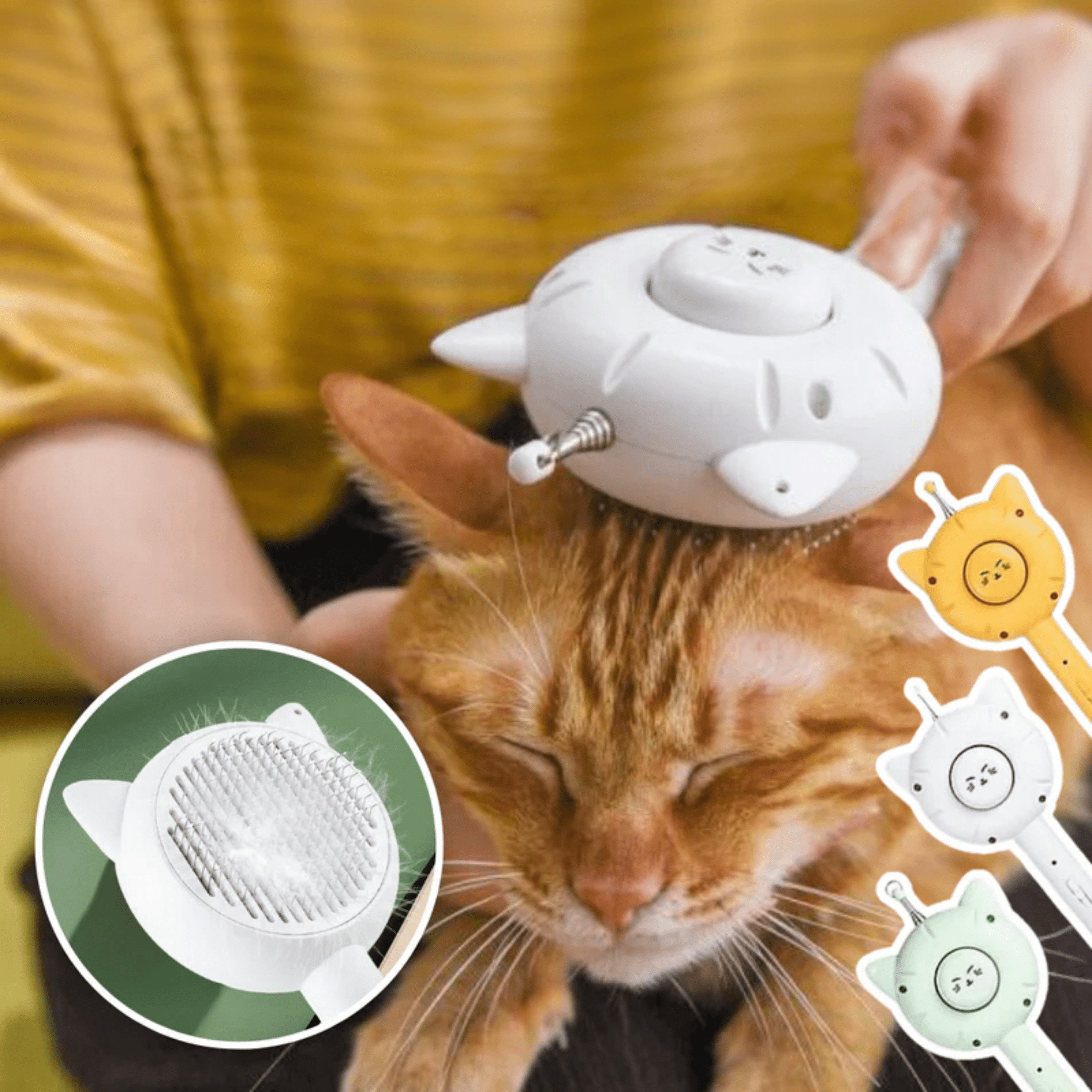 Comfurrt - Multifunctionele Ergonomische Kattenborstel - Mivero