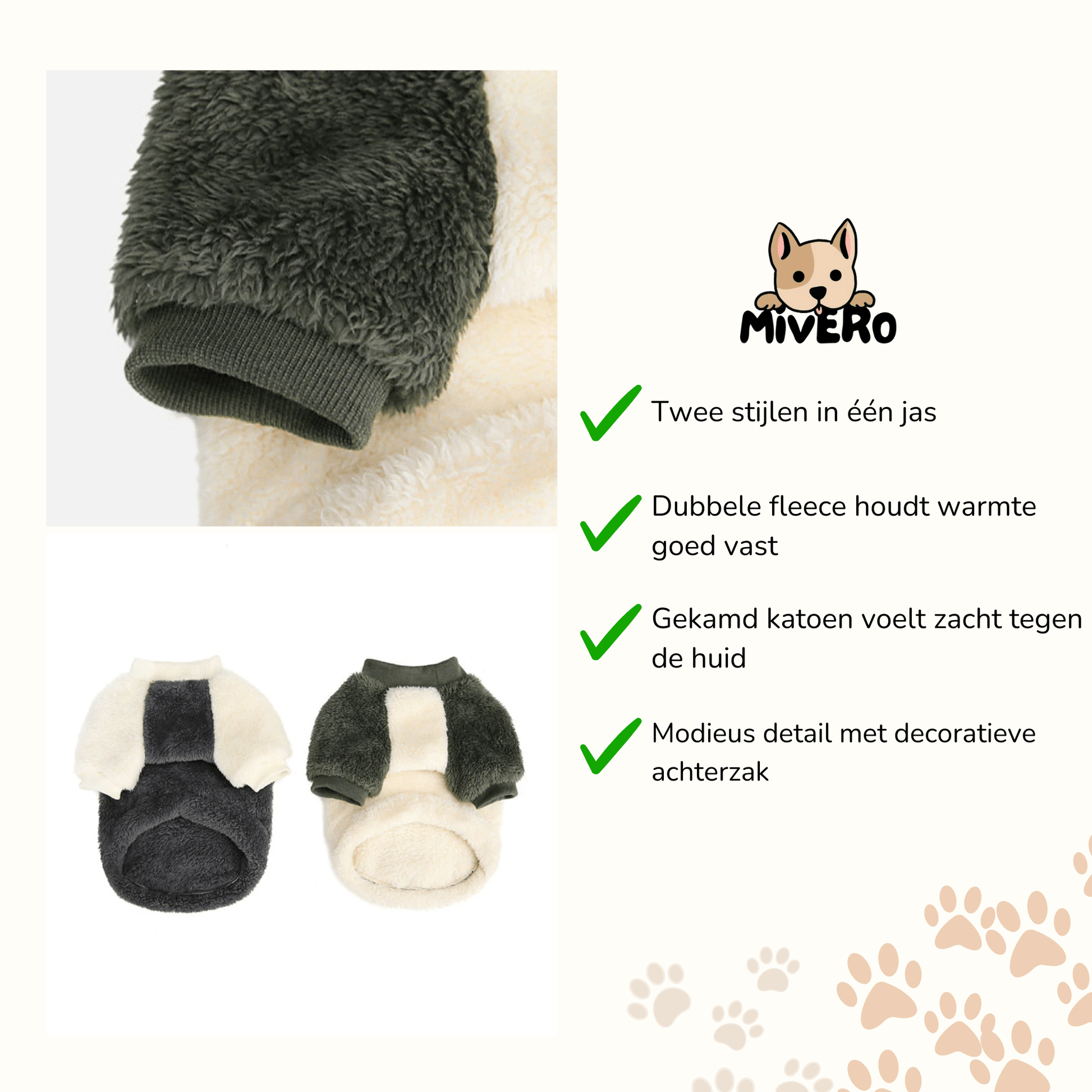 Cozyon - Omkeerbare Fleece Hondenjas - Mivero