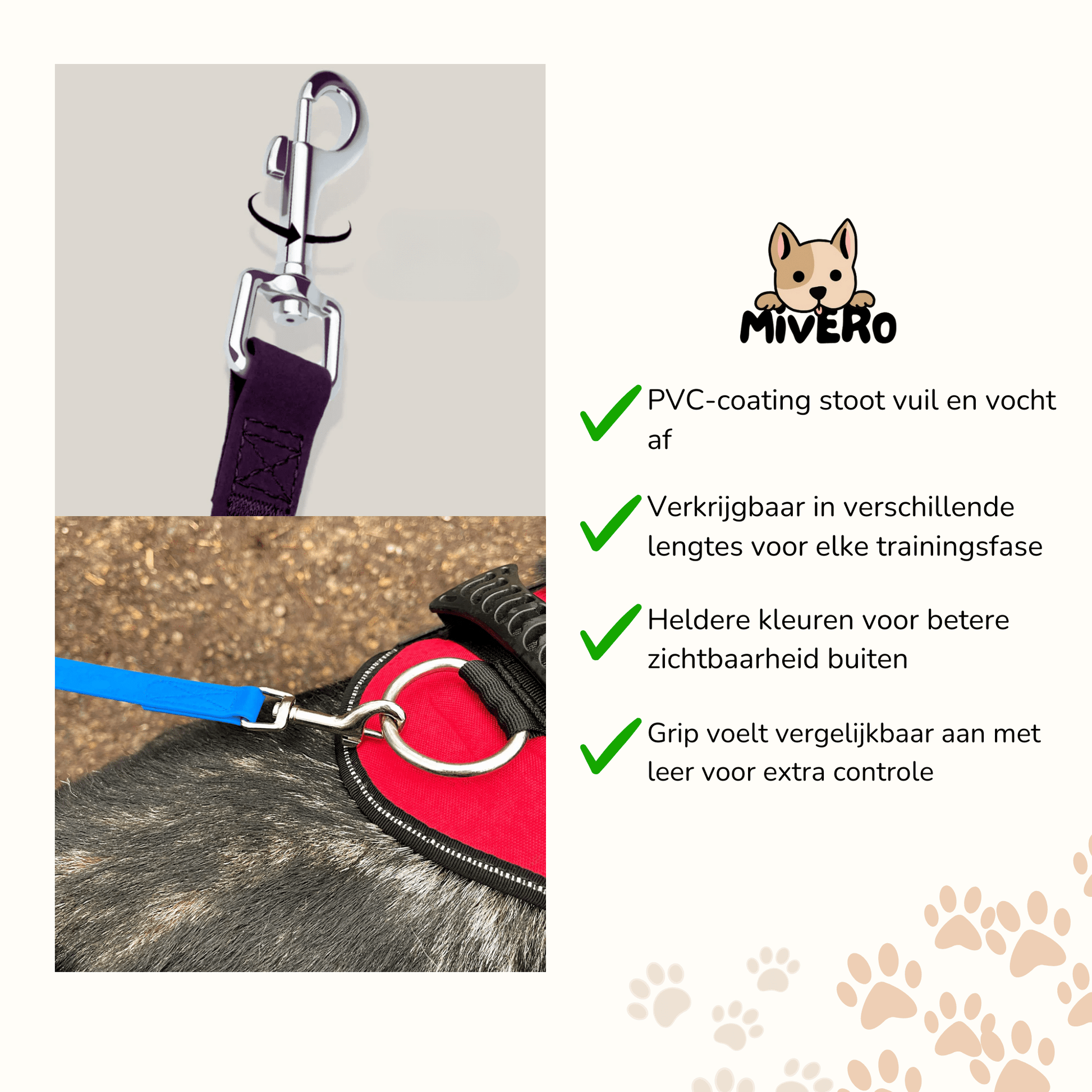 Duratrail - Waterafstotende Trainings Schleppleine - Mivero