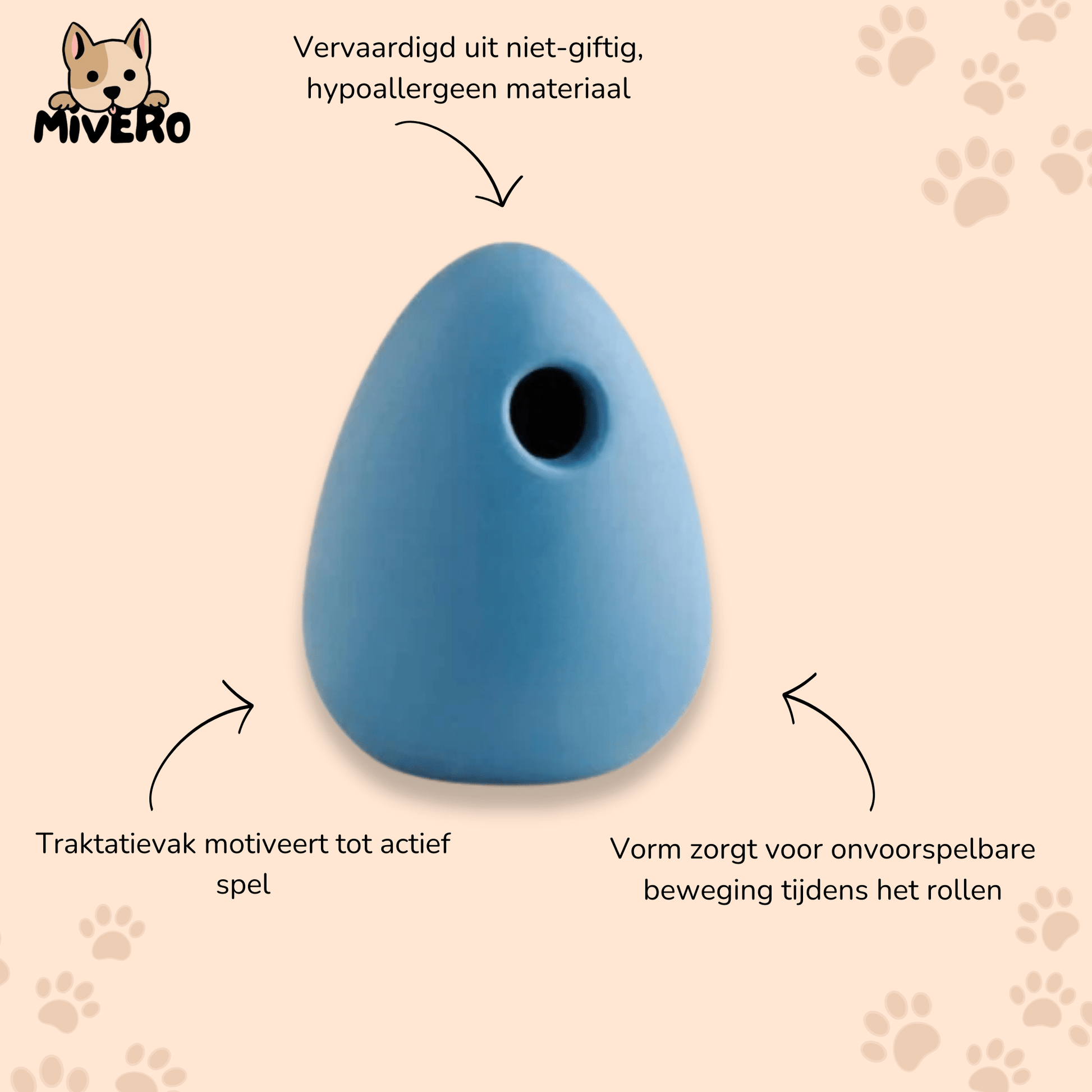 EcoChew - Interactief Traktatiespeeltje Hond - Mivero