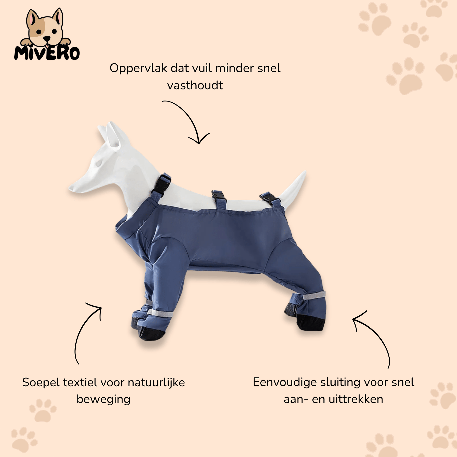 FetchCoat - Vuilafstotende Lichtgewicht Hondenjas - Mivero