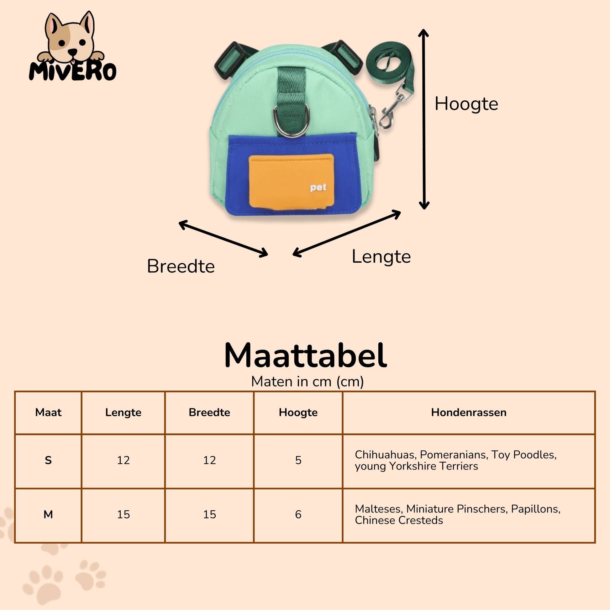 FetchPack - Verstelbare Rugzak Hondentuig - Mivero