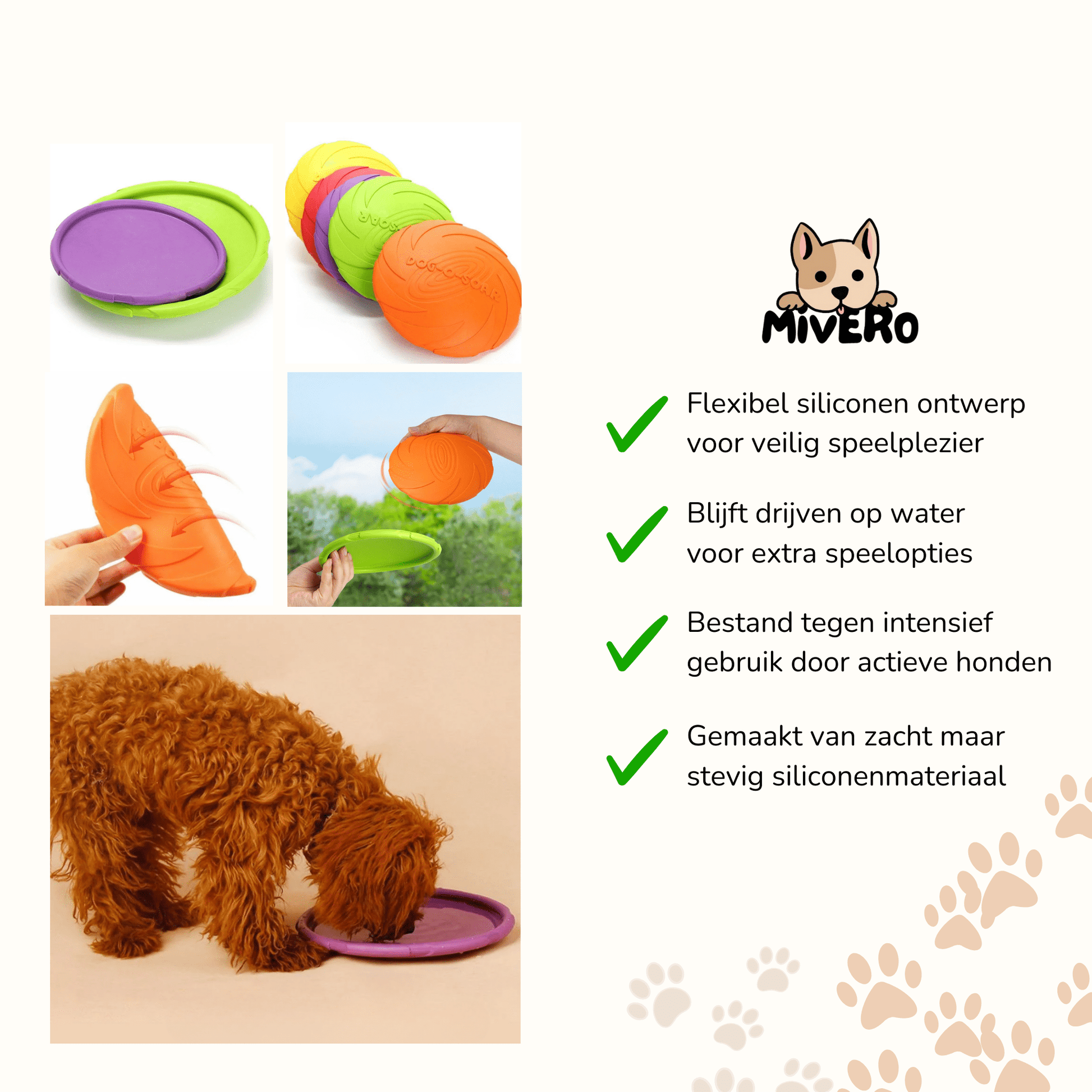 Fetchure - Drijvende Siliconen Hondendisc - Mivero