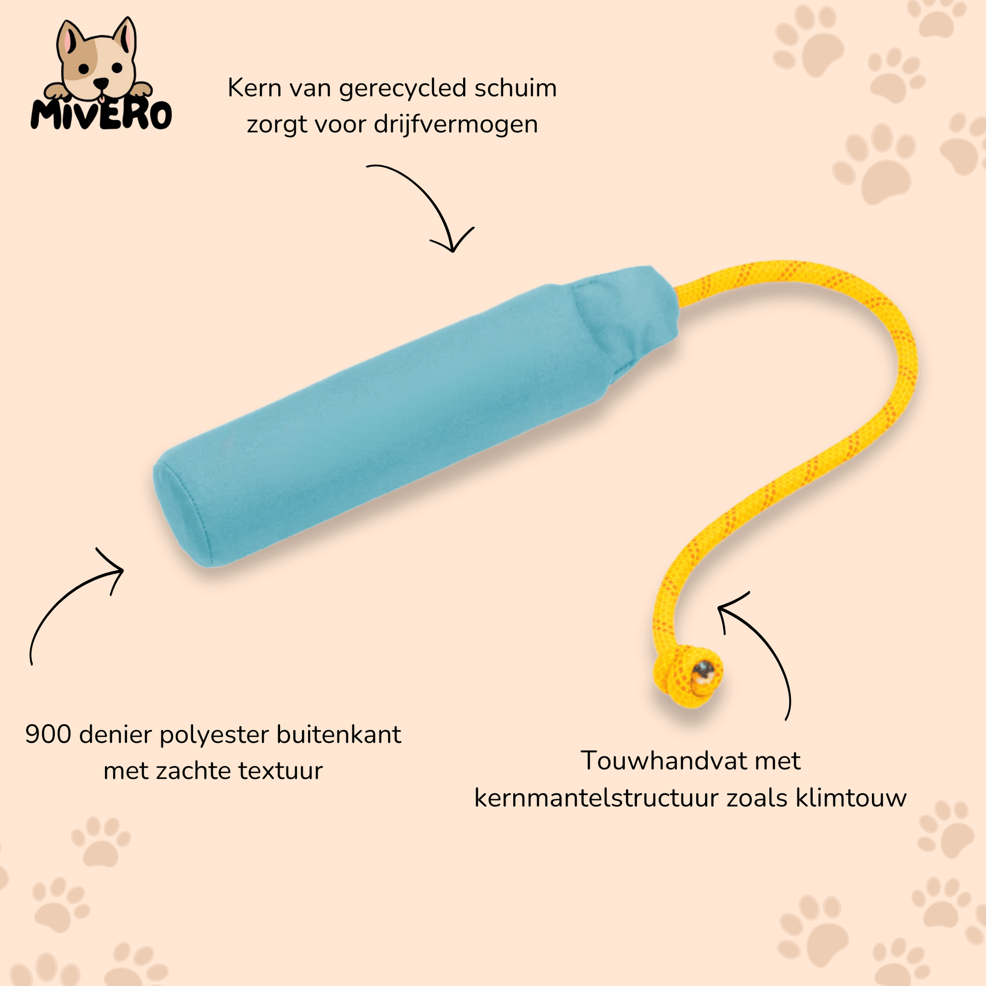 Floatie - Drijvend Touwspeelgoed Hond - Mivero