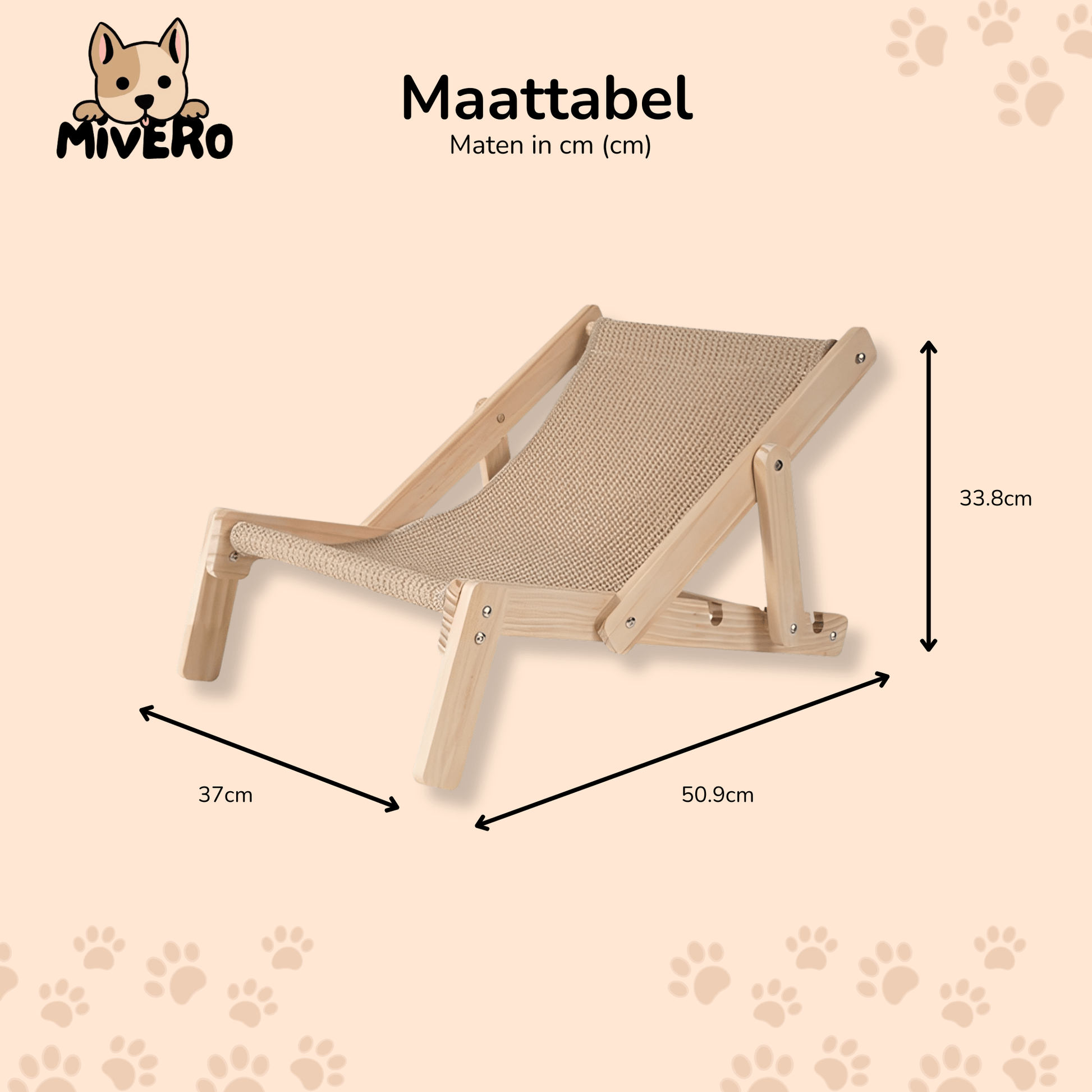 FurLounge - Verstelbare Houten Kattenlounger - Mivero