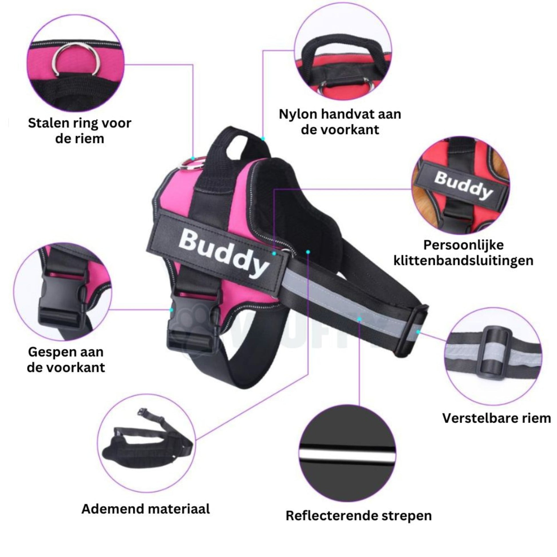 PawGuard - Gepersonaliseerd Hondentuigje - Mivero