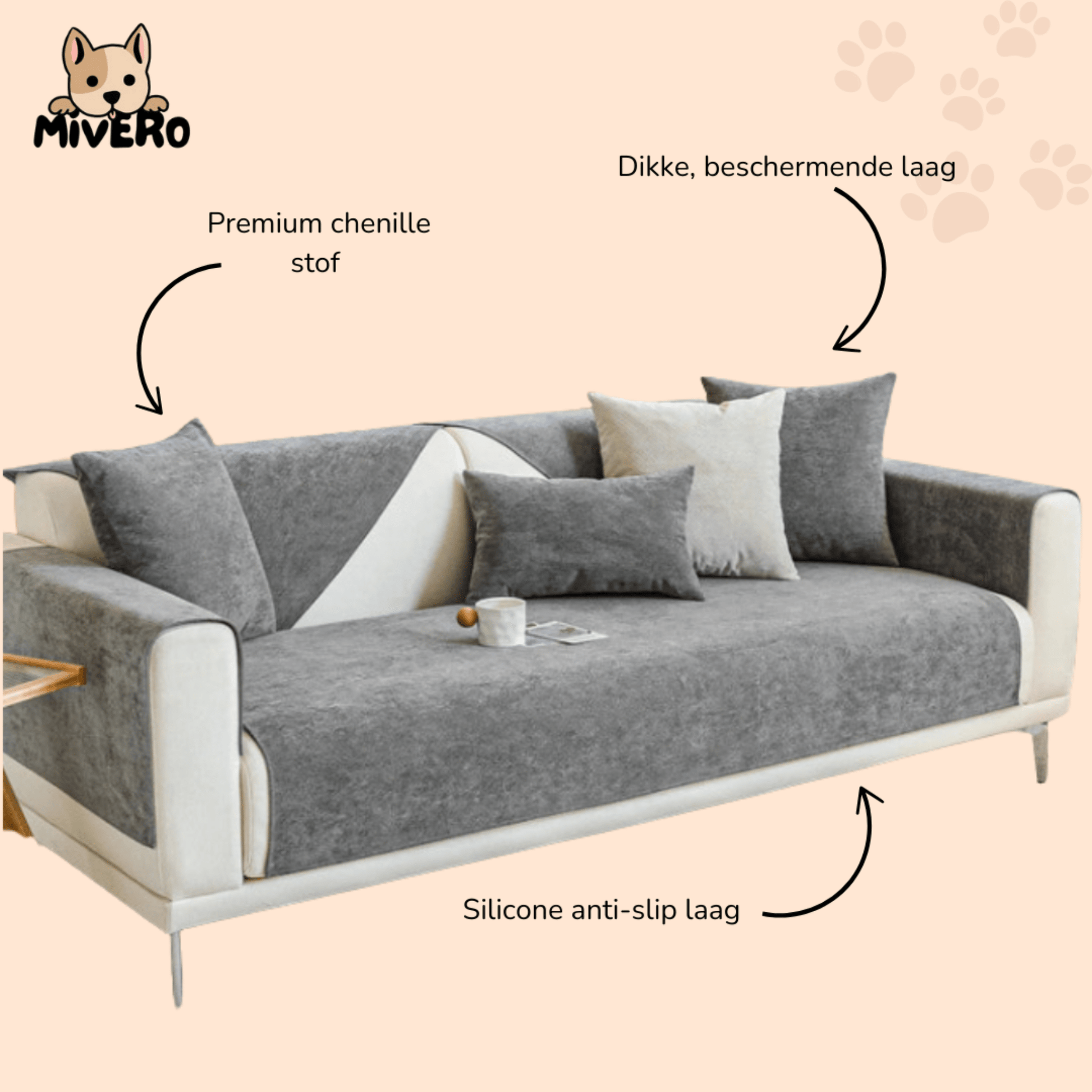 StayCover - Antislip Beschermende Bankhoes - Mivero