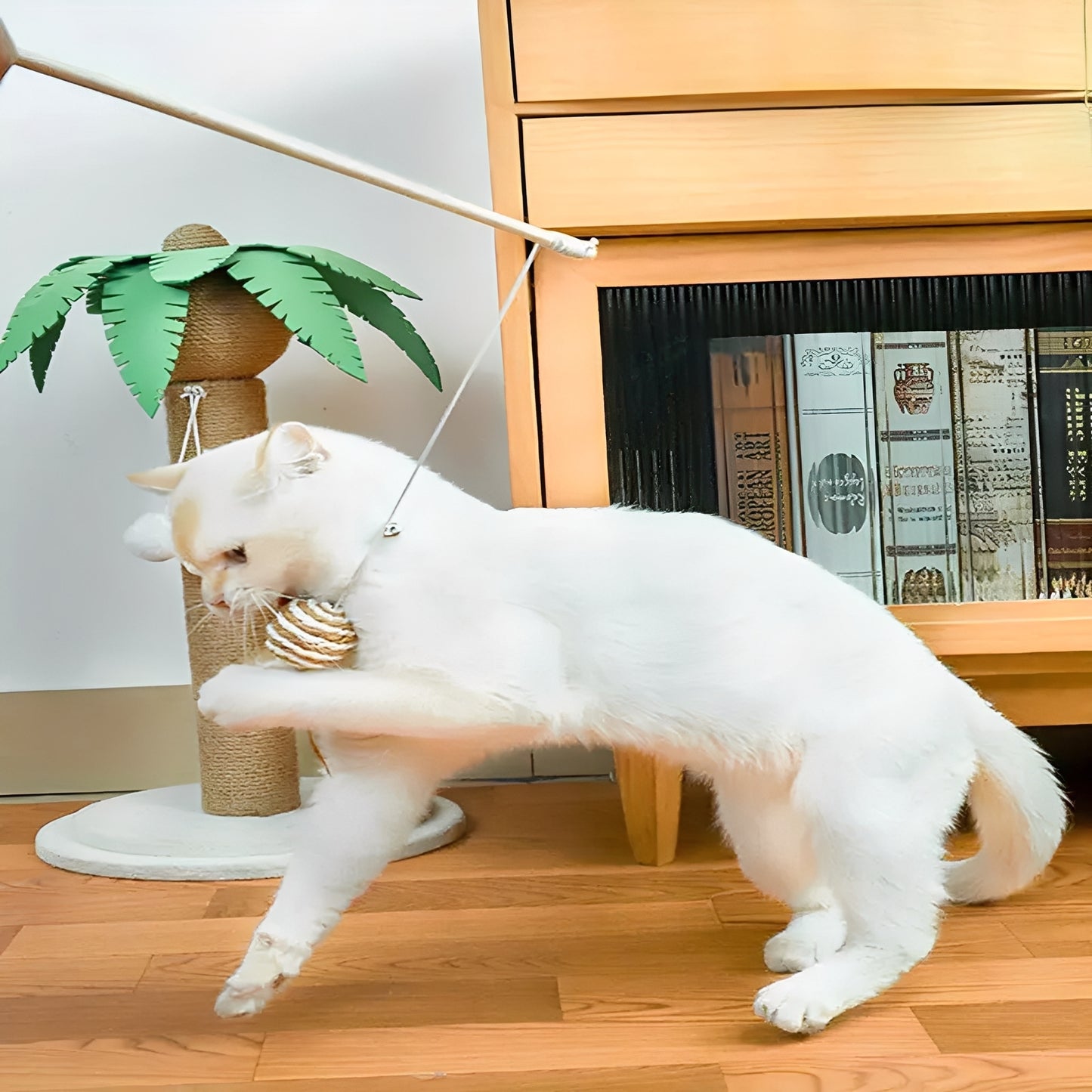 Pawsnatch -  Linnen Interactieve Kattenhengel