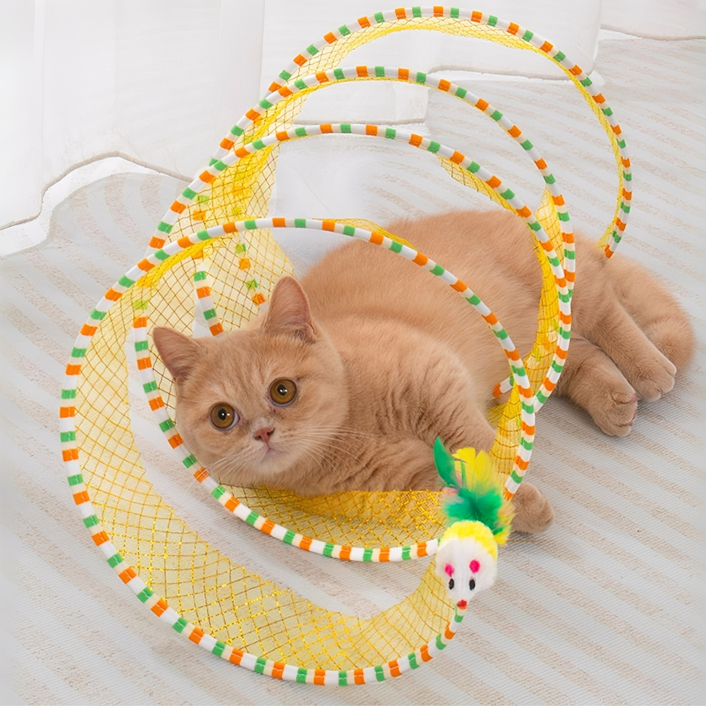 PlayCoil - Interactieve Spiraal Kattentunnel