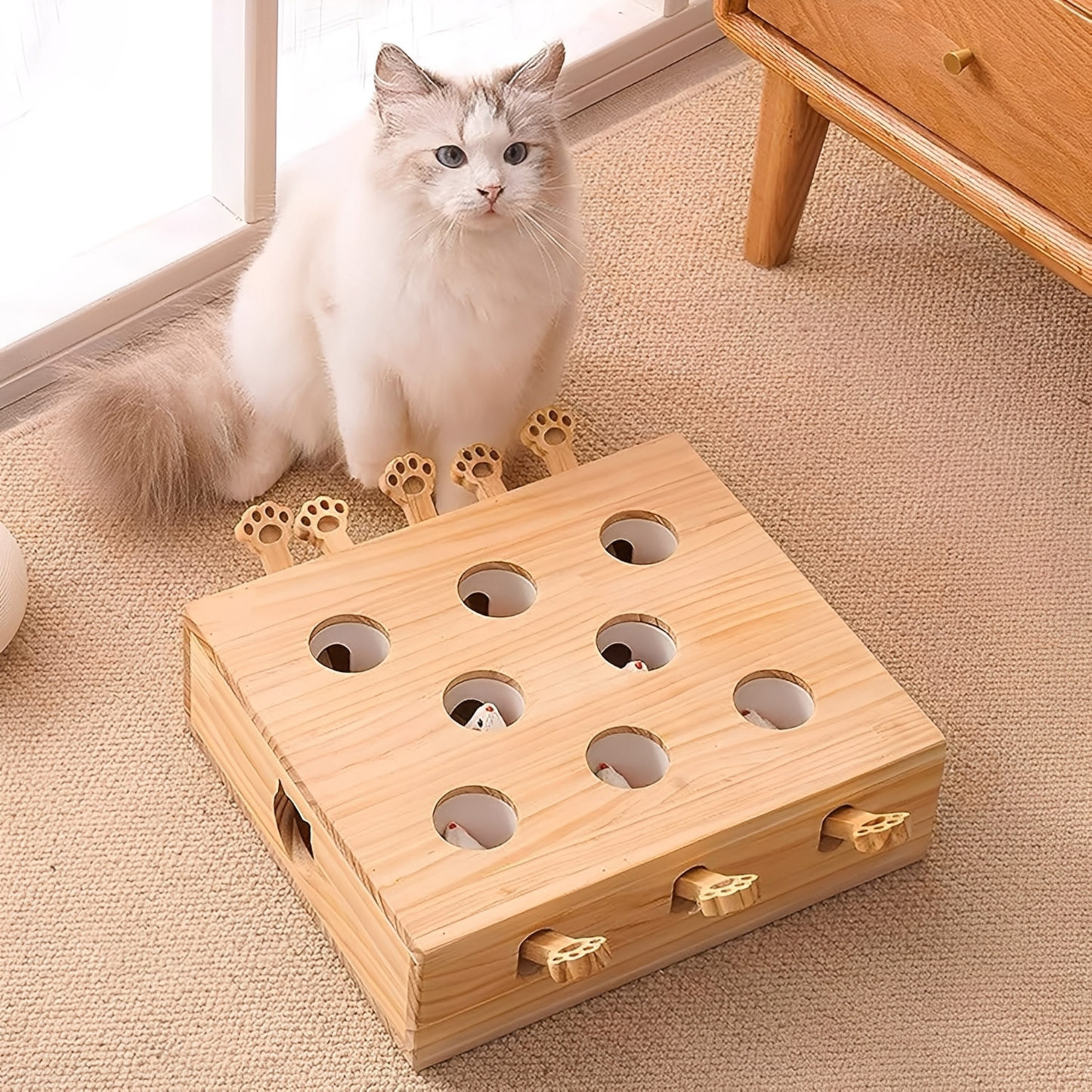 MoleHunt - Houten Whack-A-Mole KattenSpeelgoed