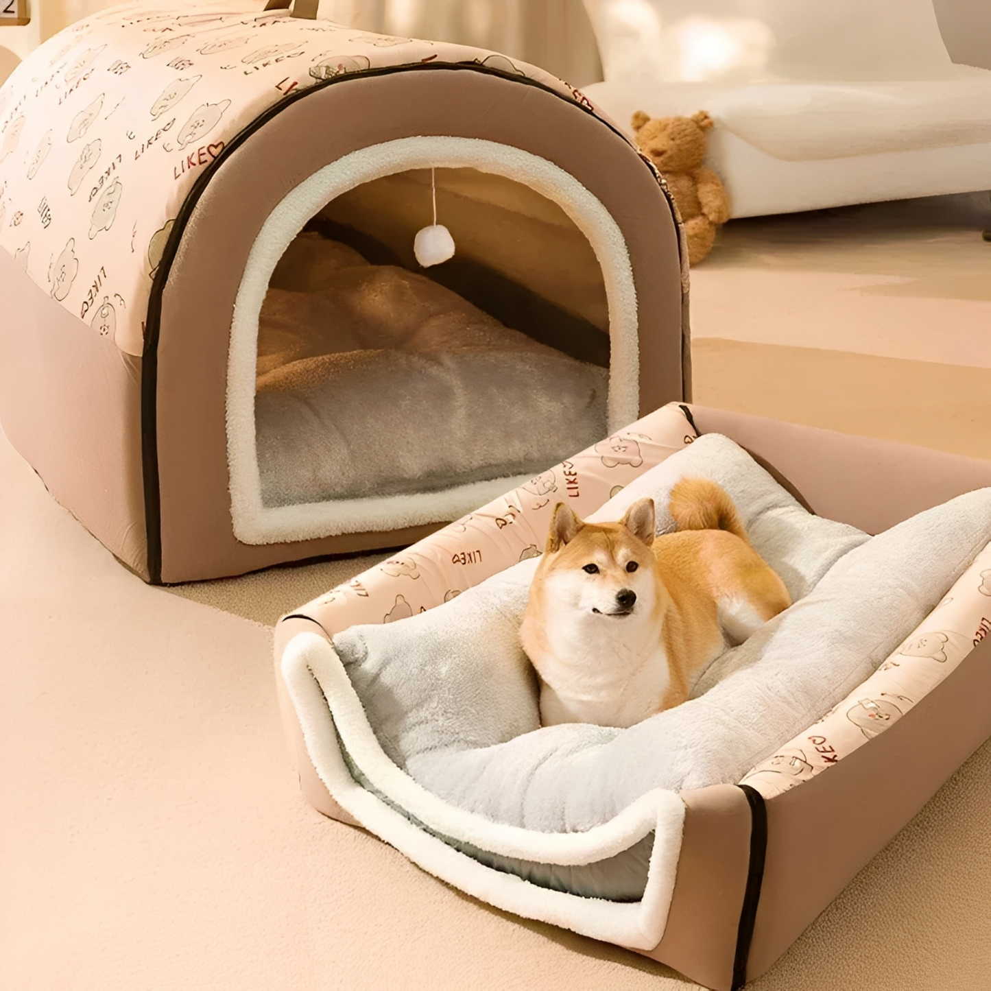 WarmNest - Verhoogd Veiligheids Hondenbed
