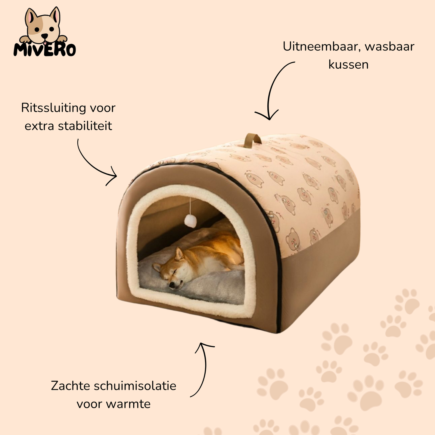 WarmNest - Verhoogd Veiligheids Hondenbed