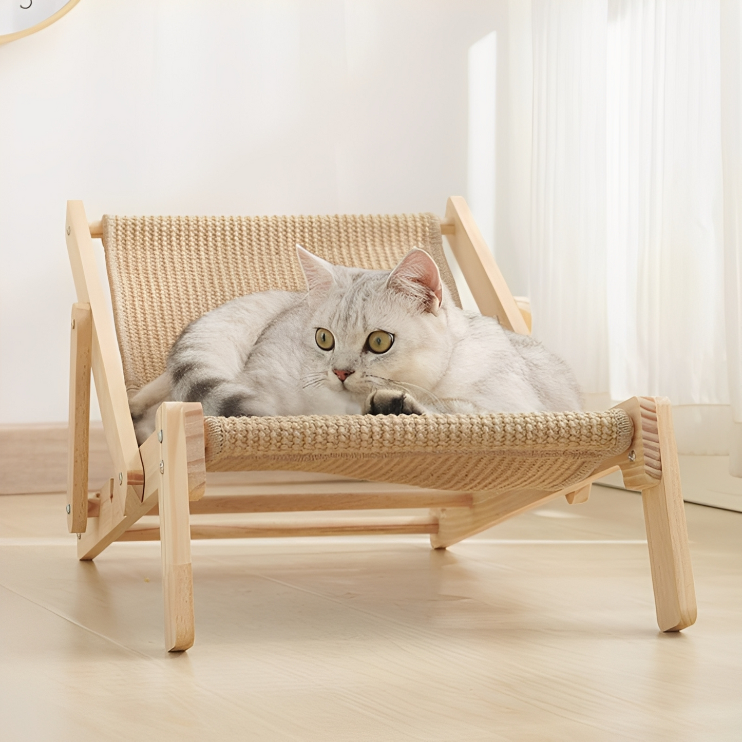 FurLounge -  Verstelbare Houten Kattenlounger