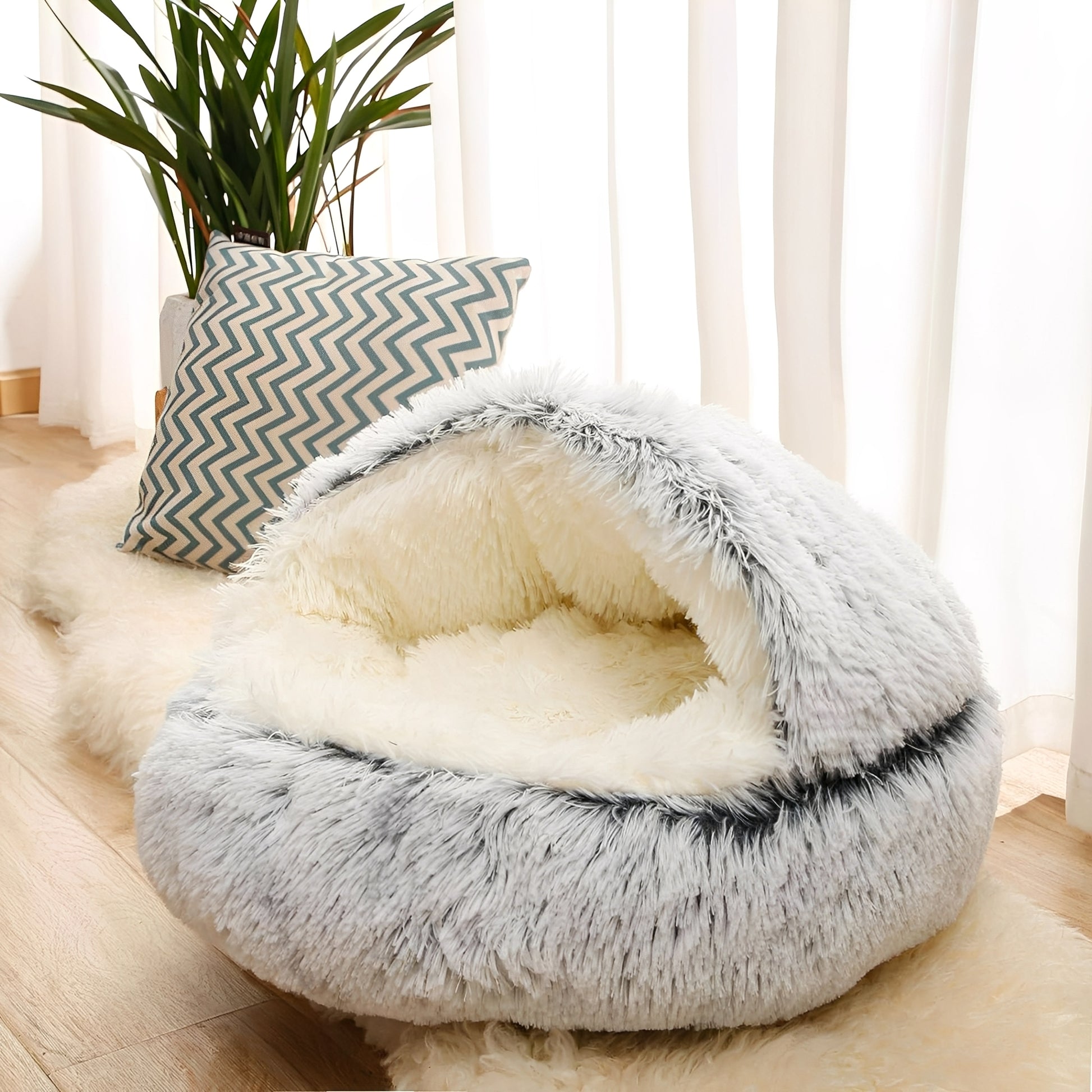 CozyCave - Holvormig Hypoallergeen Huisdierenbed