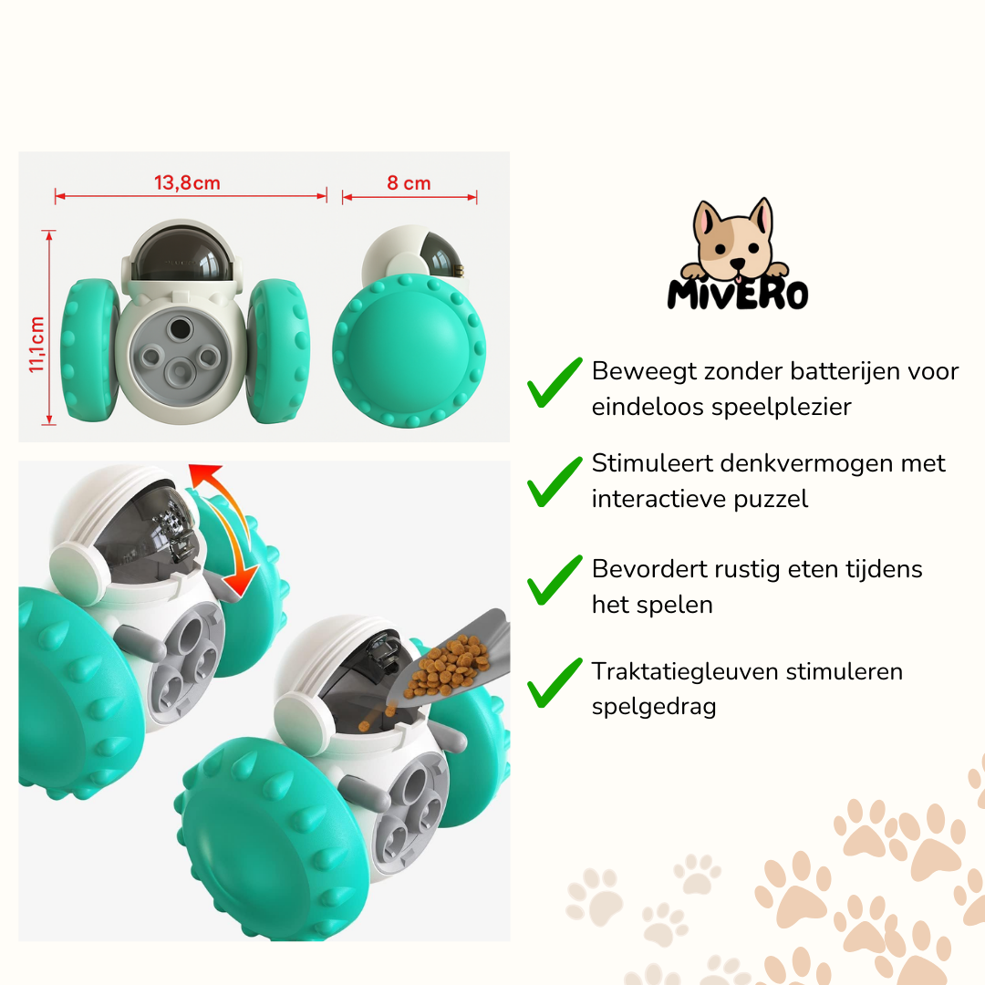 Playzee - Interactieve Voerdispenderende Hondenspeelbal