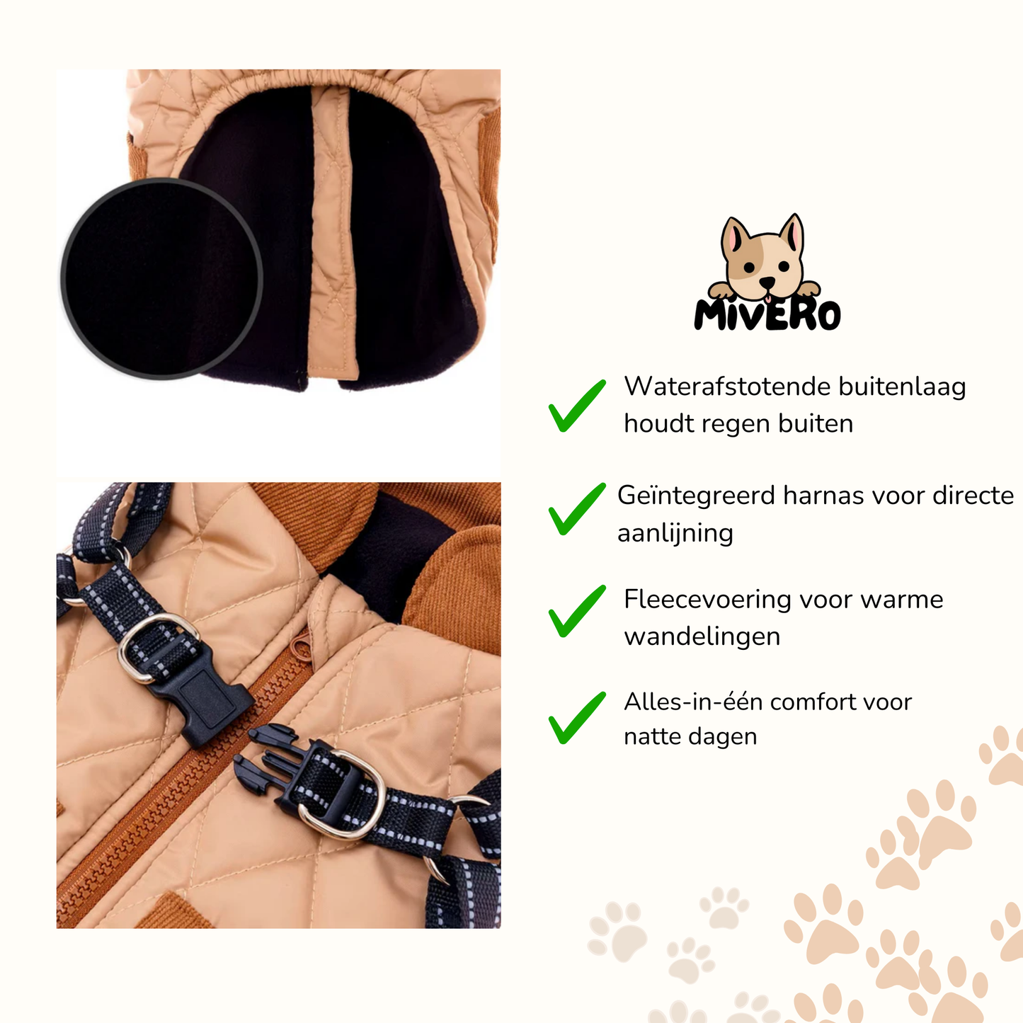 Pawvercoat - Waterafstotende Fleece Hondenjas