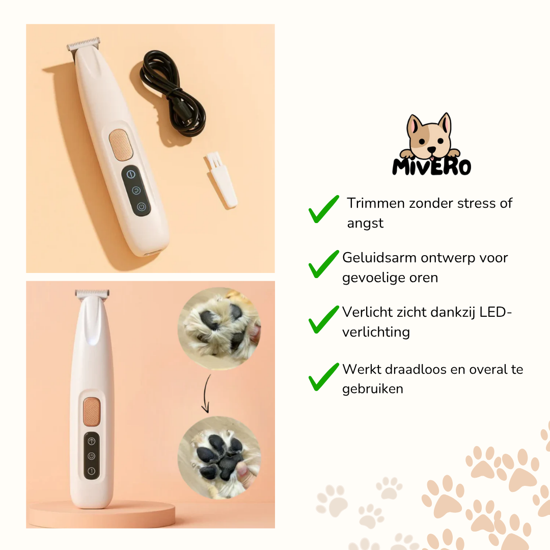 ZenClip - Veilige Fluisterstille Hondentrimmer