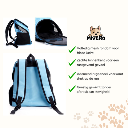 Aeriopet - Meshventilerende Ergonomische Huisdierenrugzak