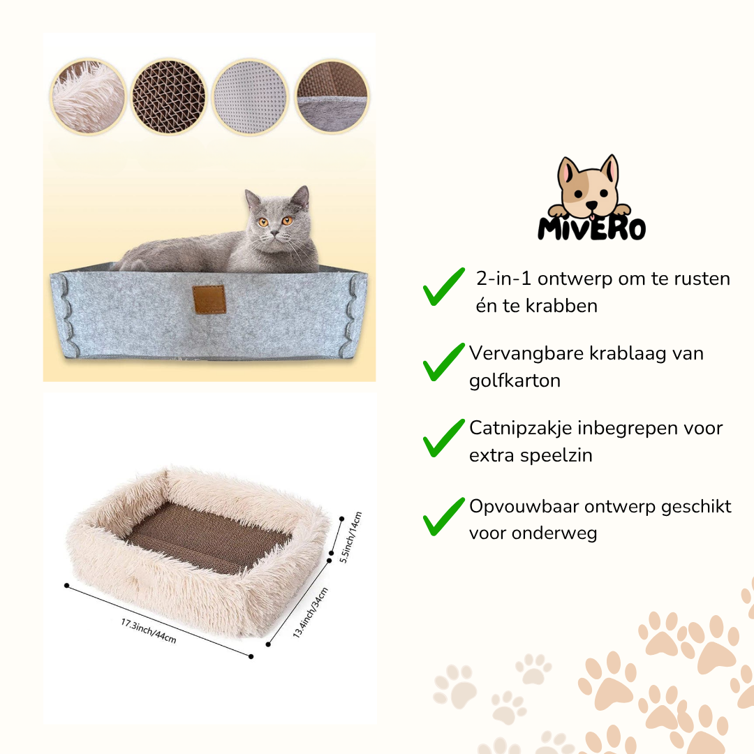 Katnap - Omkeerbaar Krab Kattenbed