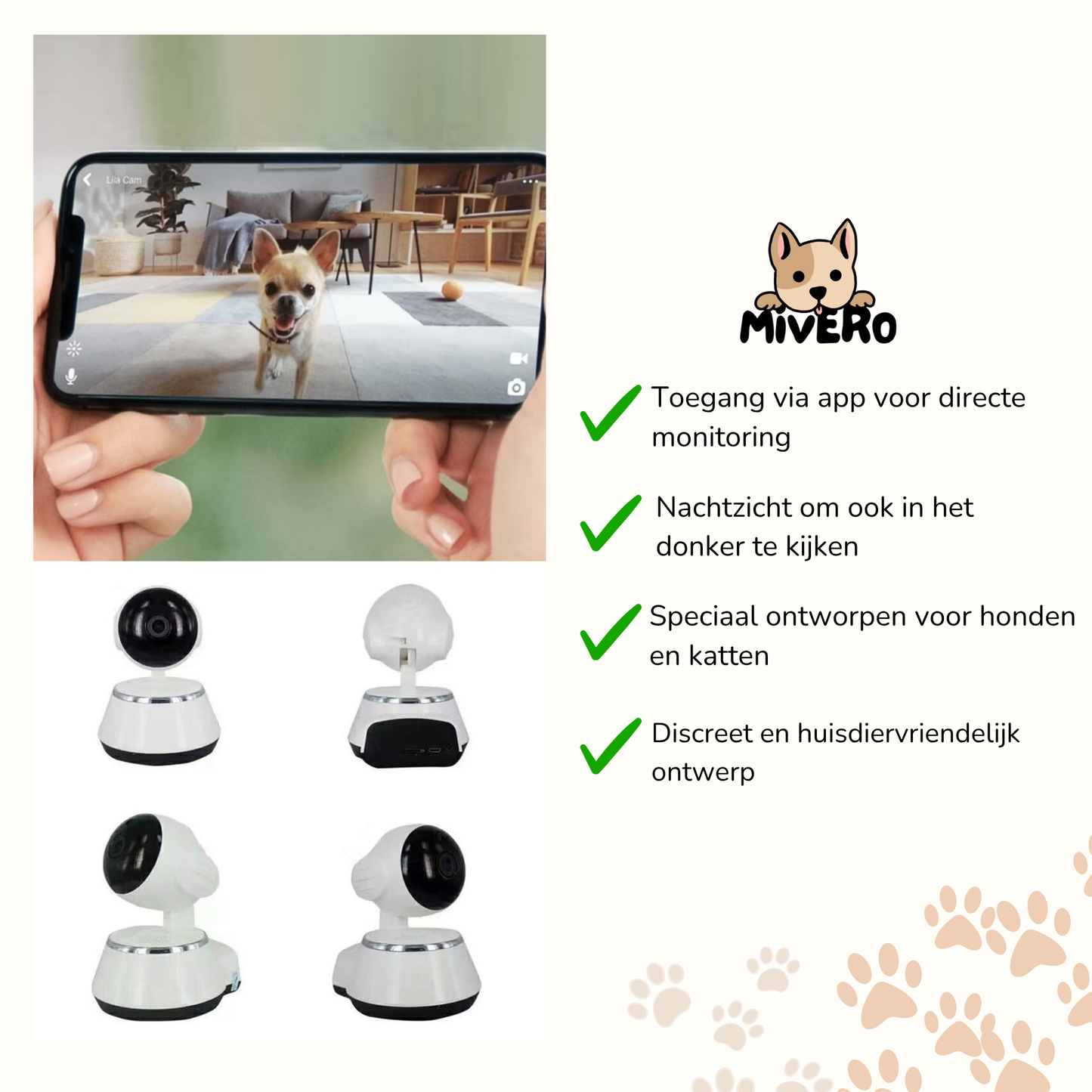 GuardiPet - WiFi Nachtzicht Huisdiercamera