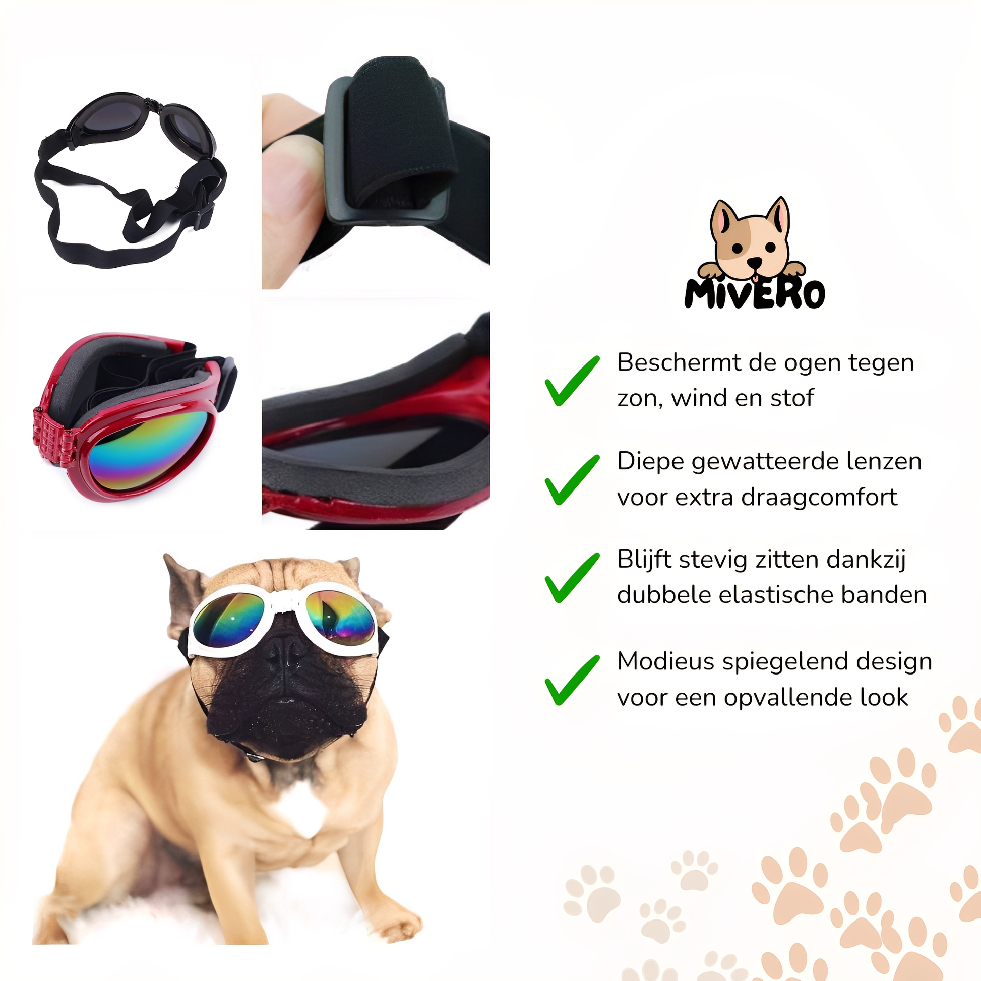 VisiPup - Spiegelende UV-Hondenbril