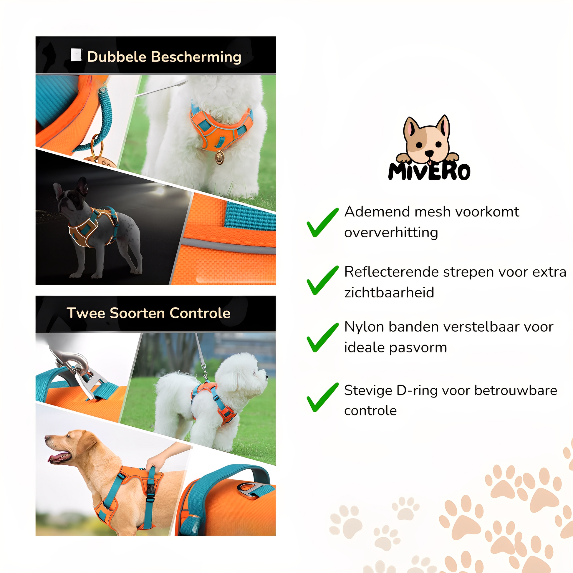 AirLeash - Ademend Reflecterend Hondentuig