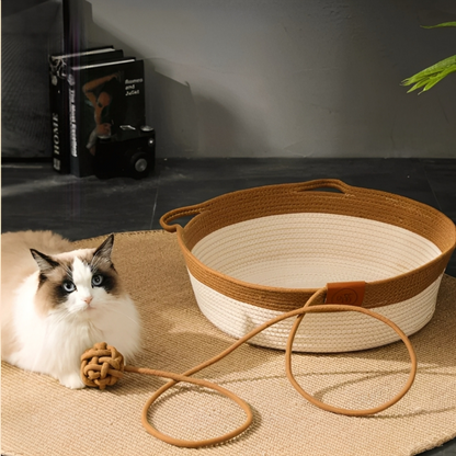 PawBasket - Katoenen Gevlochten Kattenmand