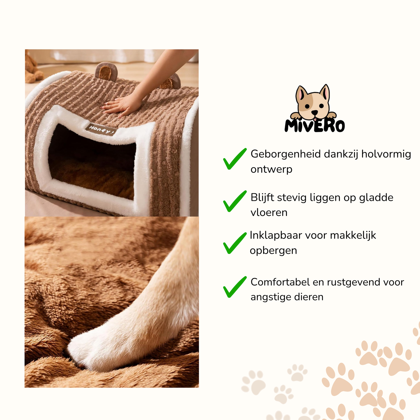 Pawshelter - Pluche Veiligheids Huisdierenbed
