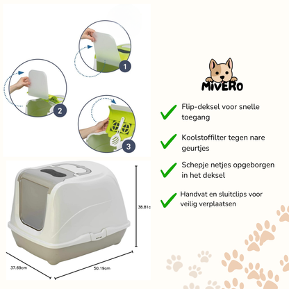 Purriva -  Geurfilter Flip-Kattenbak