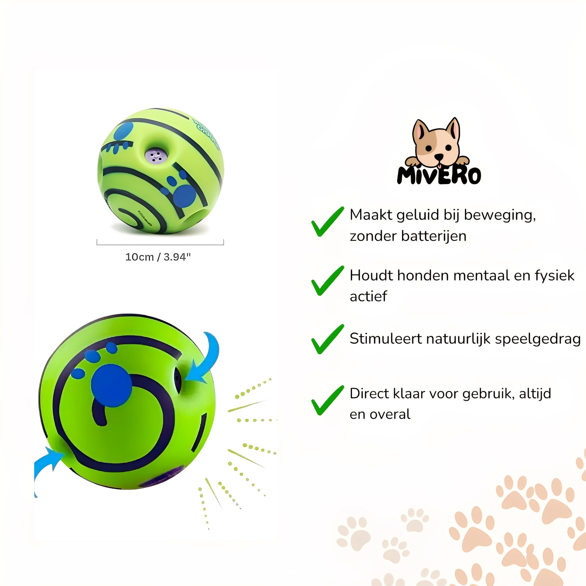 Chompix - Interactieve Geluidmakende Hondenspeelbal