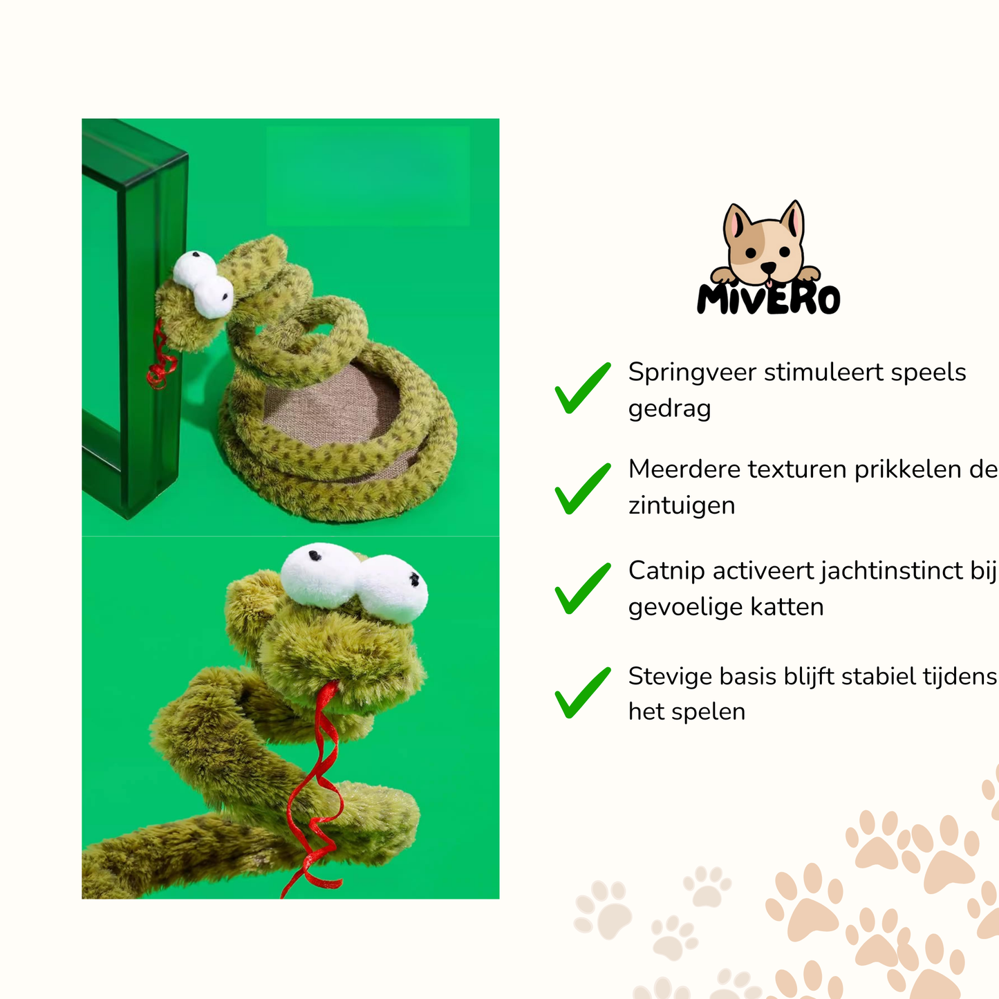 Pouncey - Interactief Slang Kattenspeelgoed