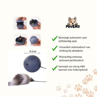 Huntio -  Interactieve Muisvormige Kattenbal