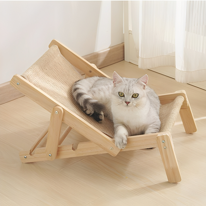 FurLounge -  Verstelbare Houten Kattenlounger