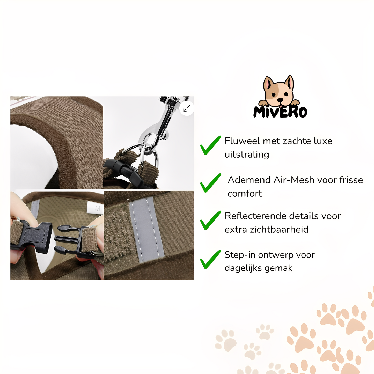 Airluxe - Fluwelen Reflecterend Hondentuigje